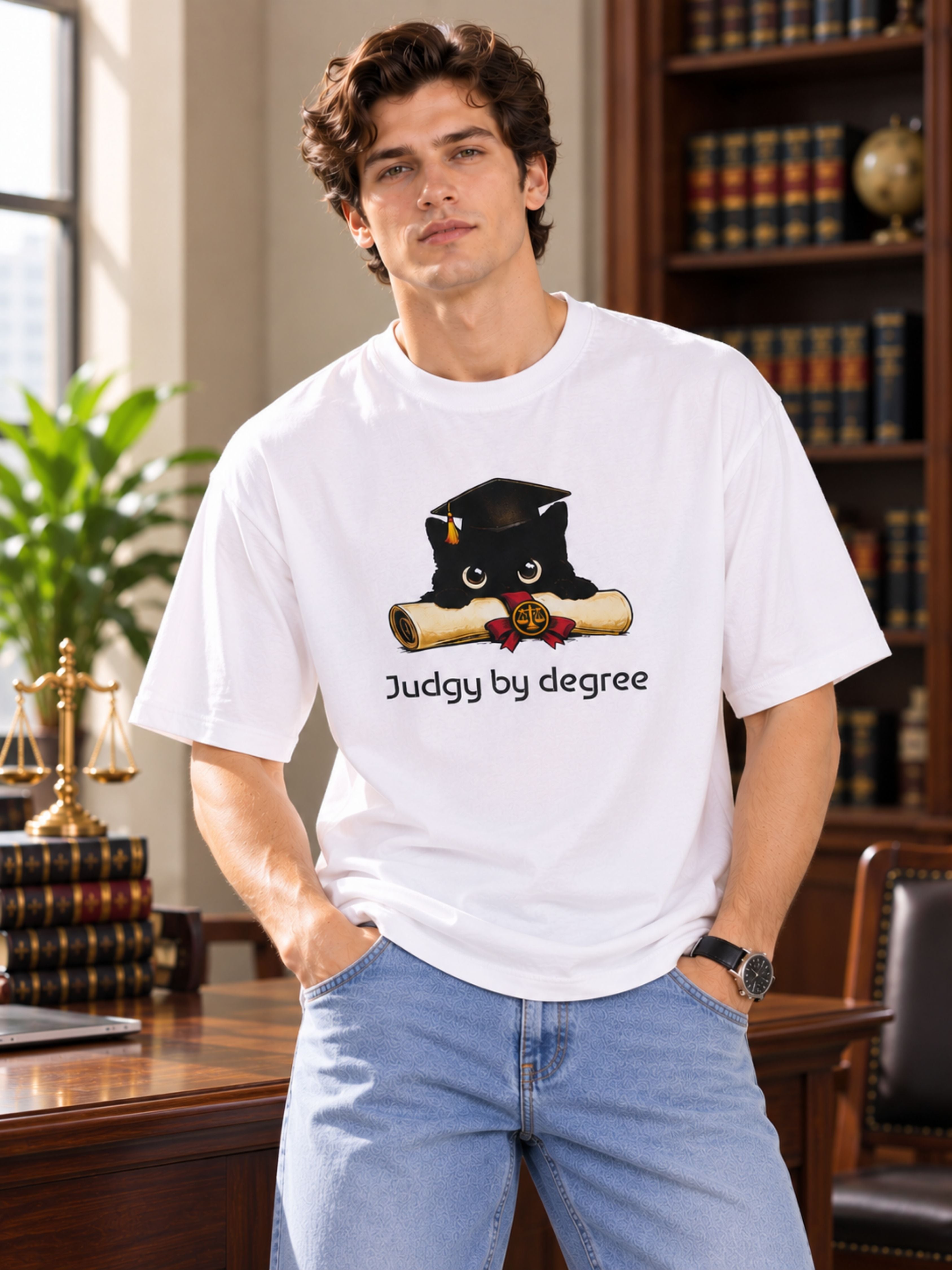 Lawyer | Judgy By Degree | Oversized Designer T-Shirt For Men