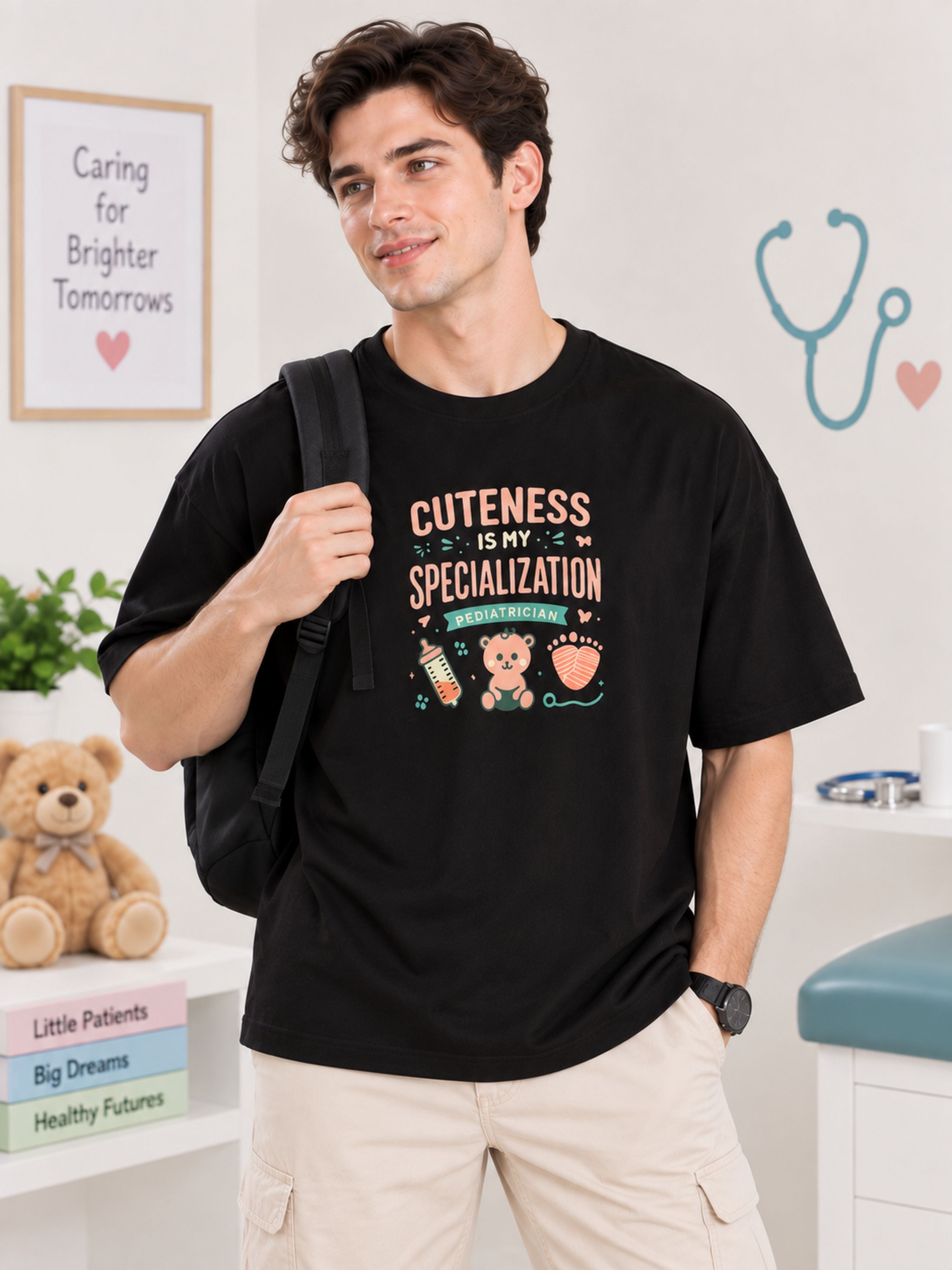 Paediatrician | Cuteness Is My Specialization | Oversized fit Tshirt