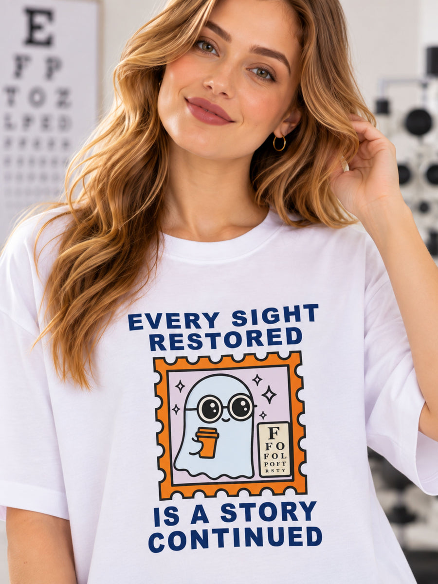 Opthalmologist | Every Sight Restored Is A Story Continued | Oversized T-Shirt For Women