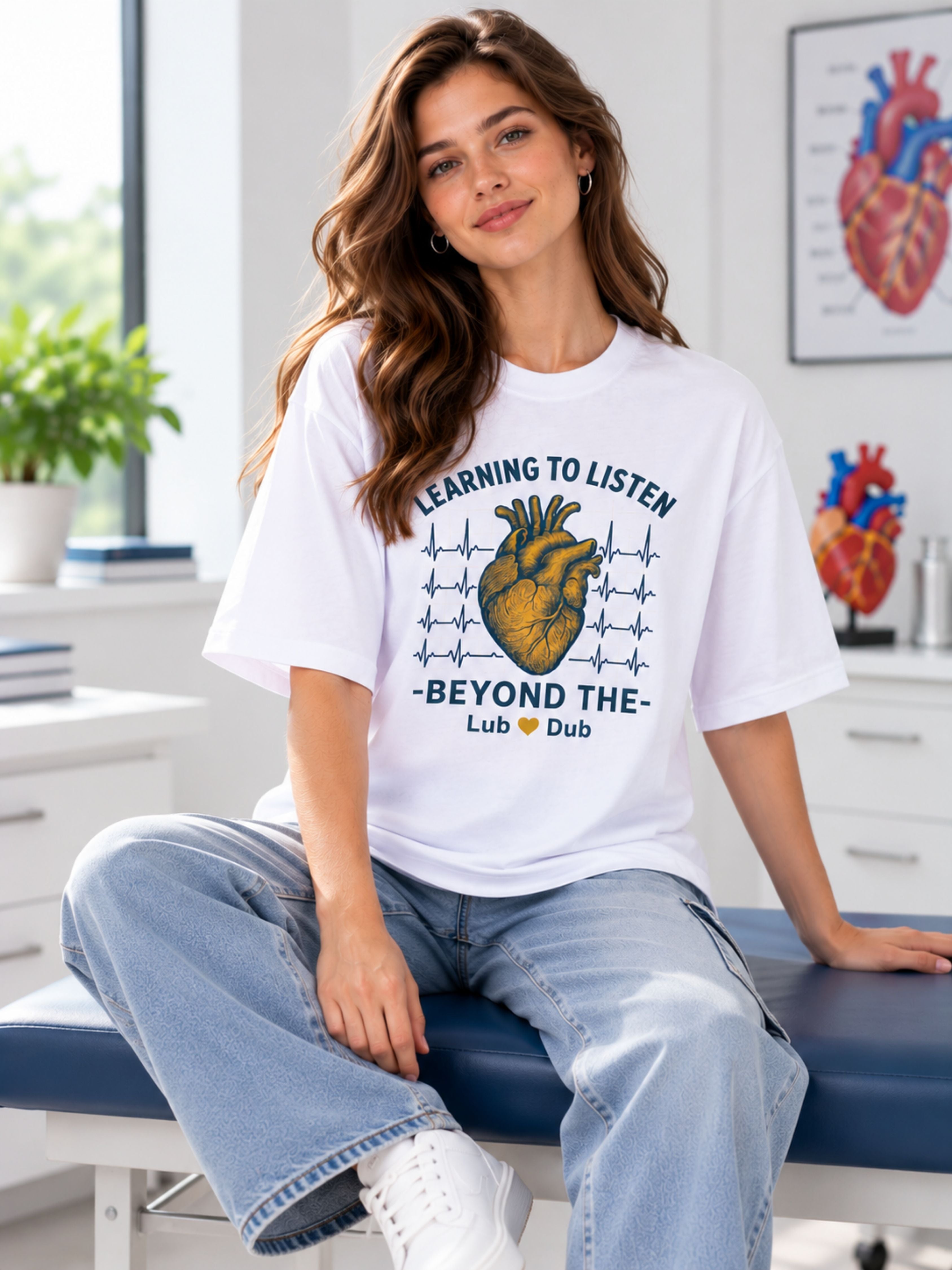 Cardiologist | Learning To Listen Beyond The Lub-Dub | Oversized Tshirt For Women