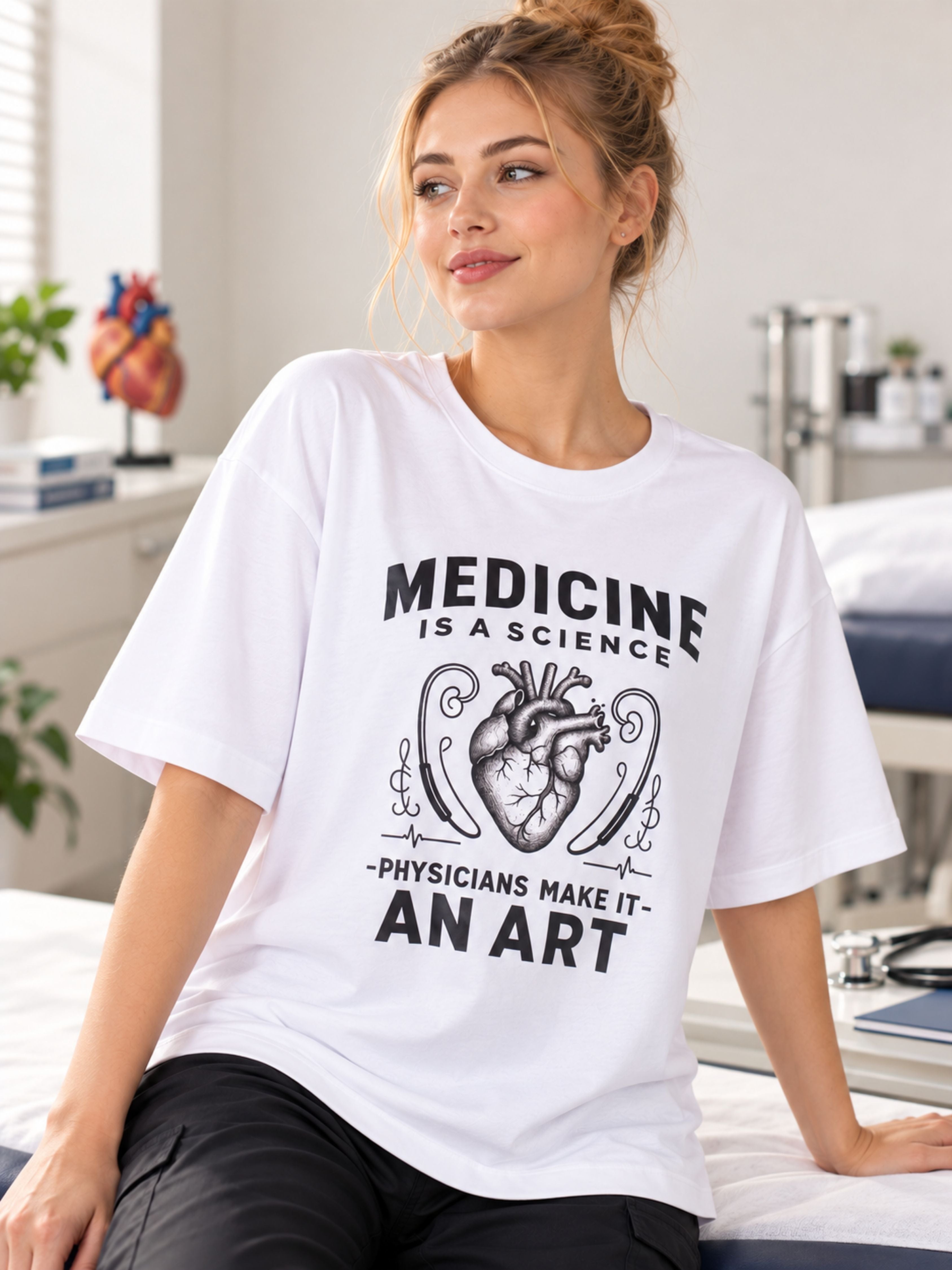 Physician | Medicine Is A Science. Physicians Make It An Art | Oversized Tshirt For Women