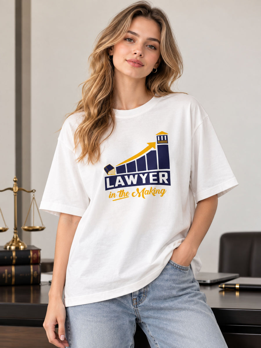 Lawyer | Lawyer In The Making | Oversized Printed T-Shirt For Women