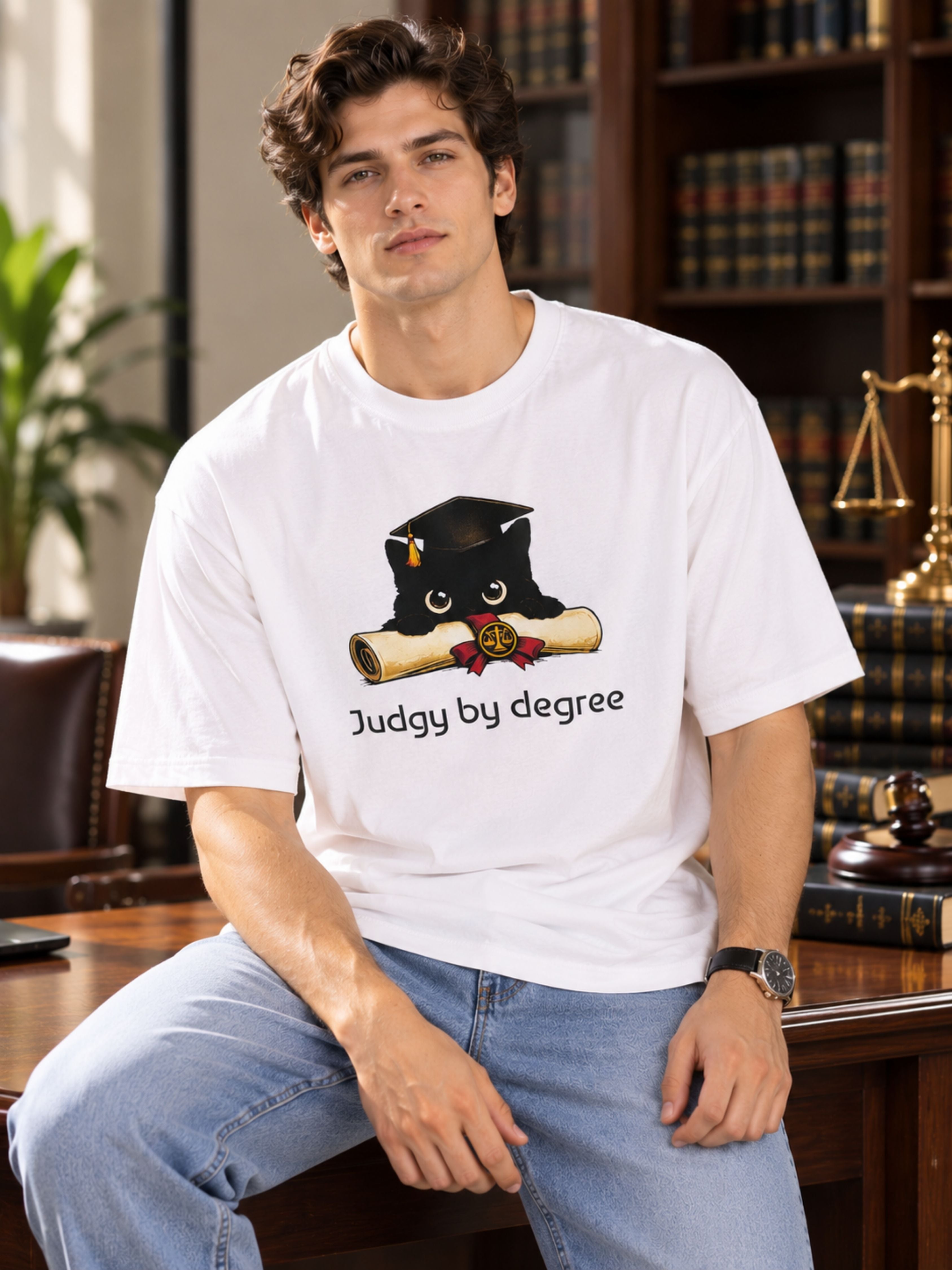 Lawyer | Judgy By Degree | Oversized Designer T-Shirt For Men