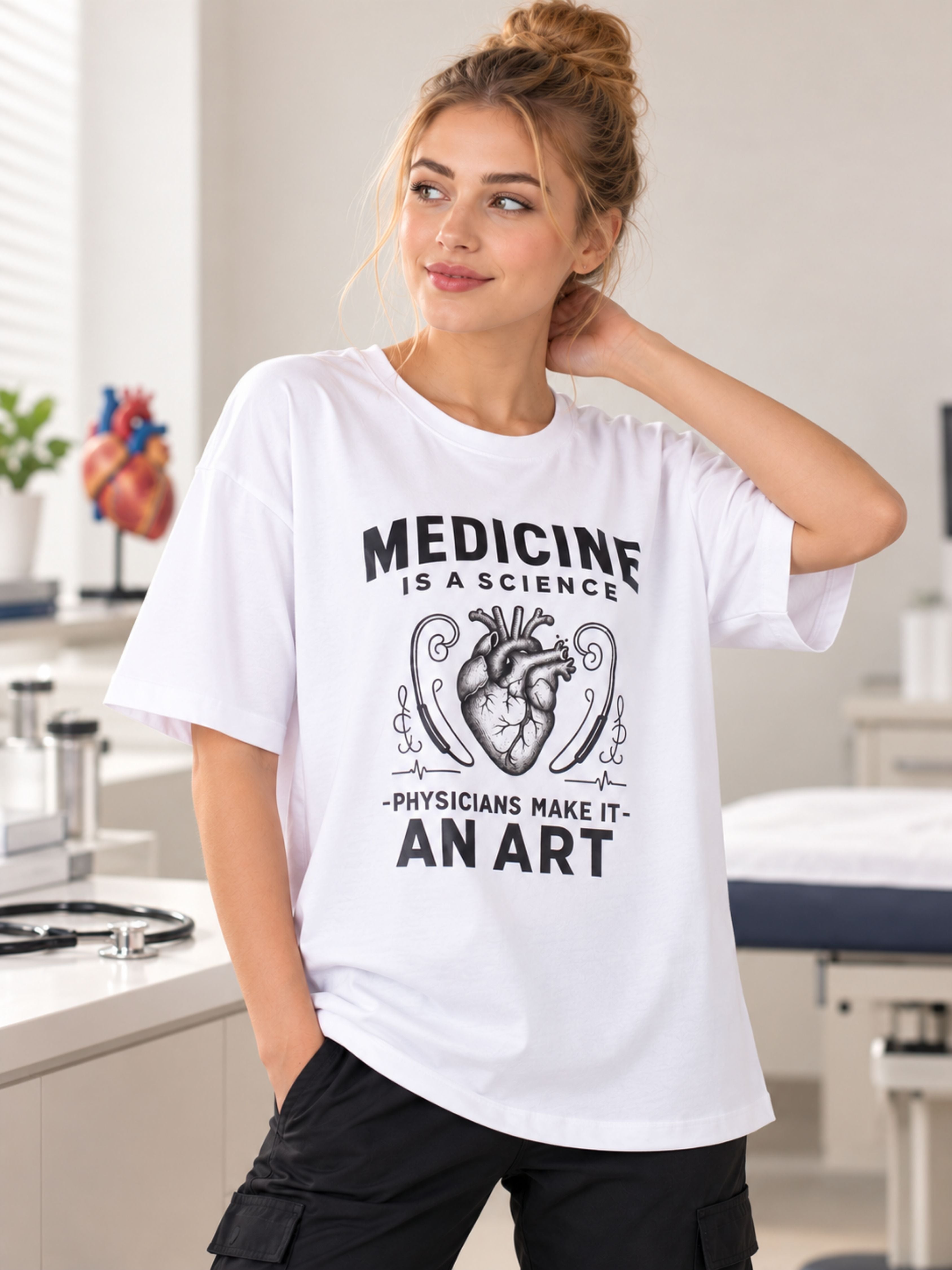 Physician | Medicine Is A Science. Physicians Make It An Art | Oversized Tshirt For Women