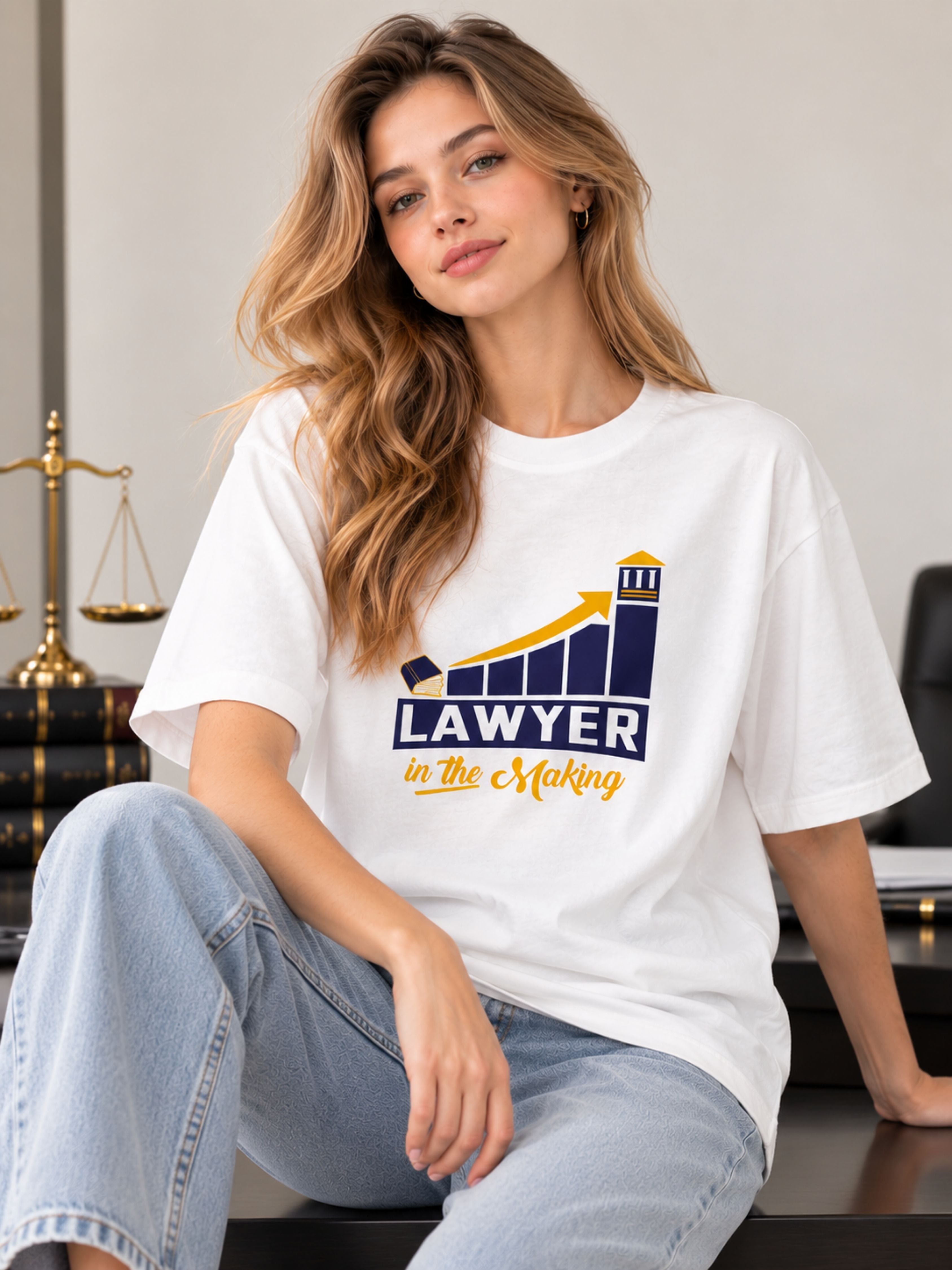 Lawyer | Lawyer In The Making | Oversized Printed T-Shirt For Women