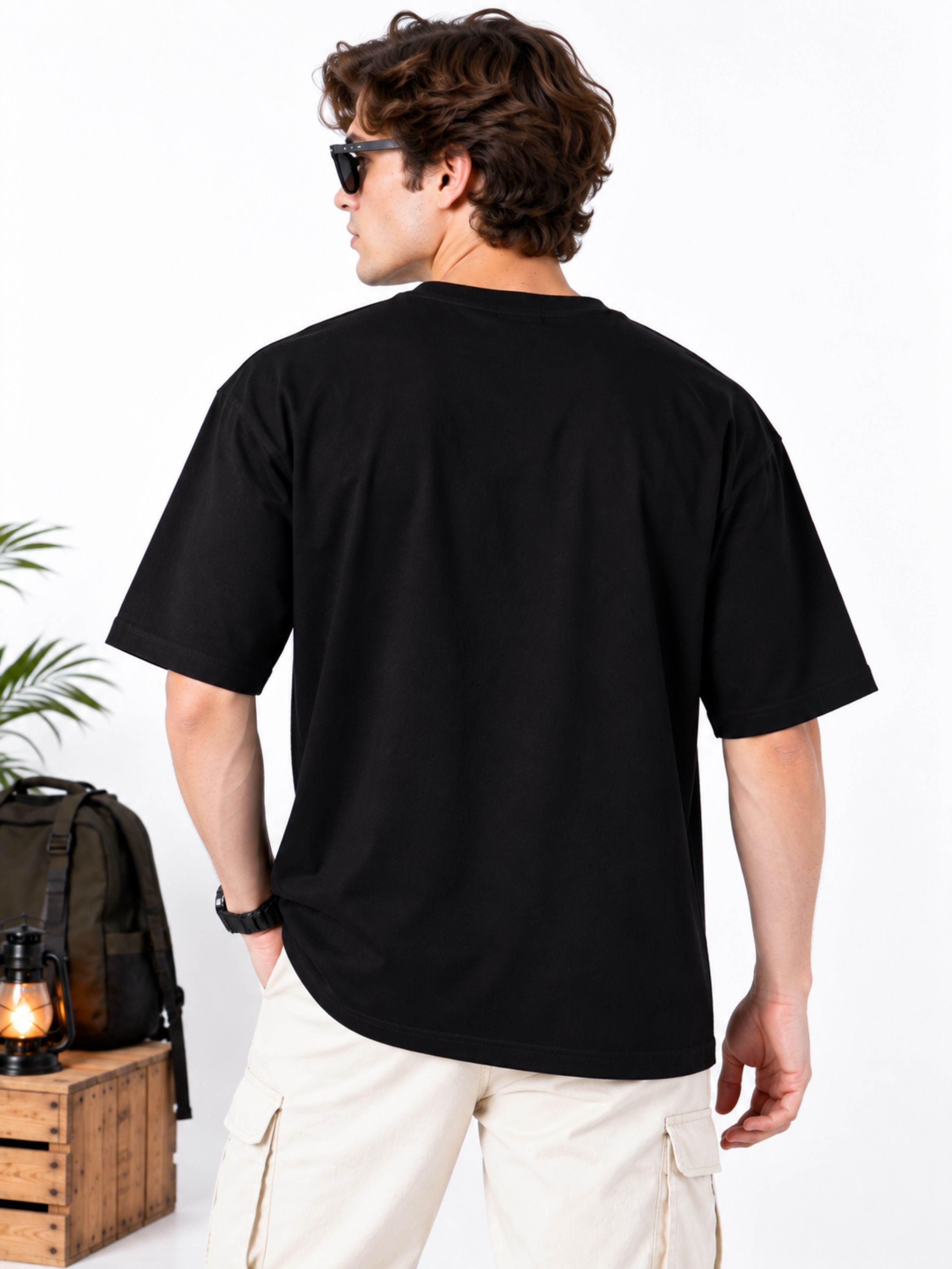 Night Shift Vibes | Raccoon Animal Archetype Oversized T-Shirt For Men
