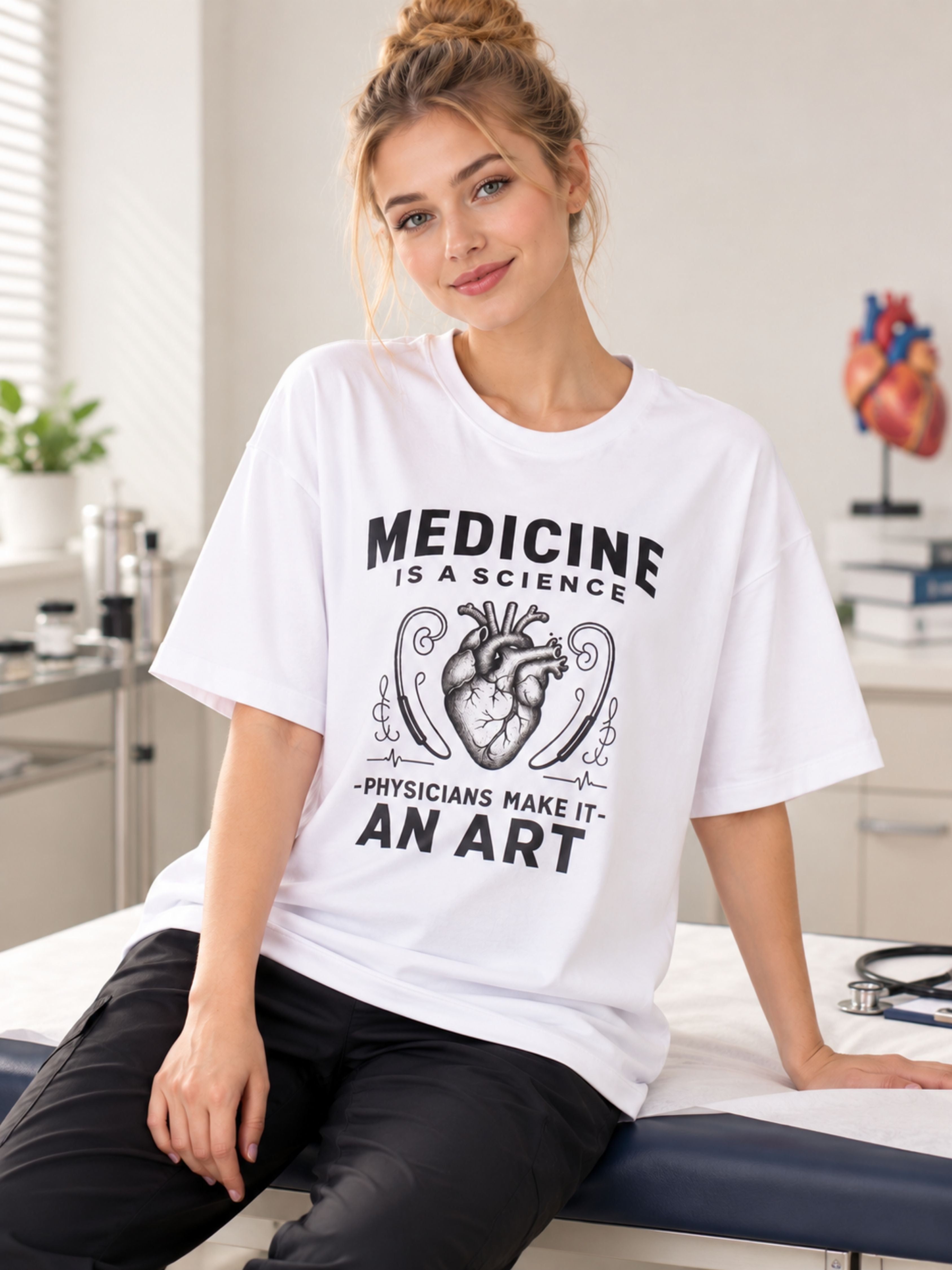 Physician | Medicine Is A Science. Physicians Make It An Art | Oversized Tshirt For Women