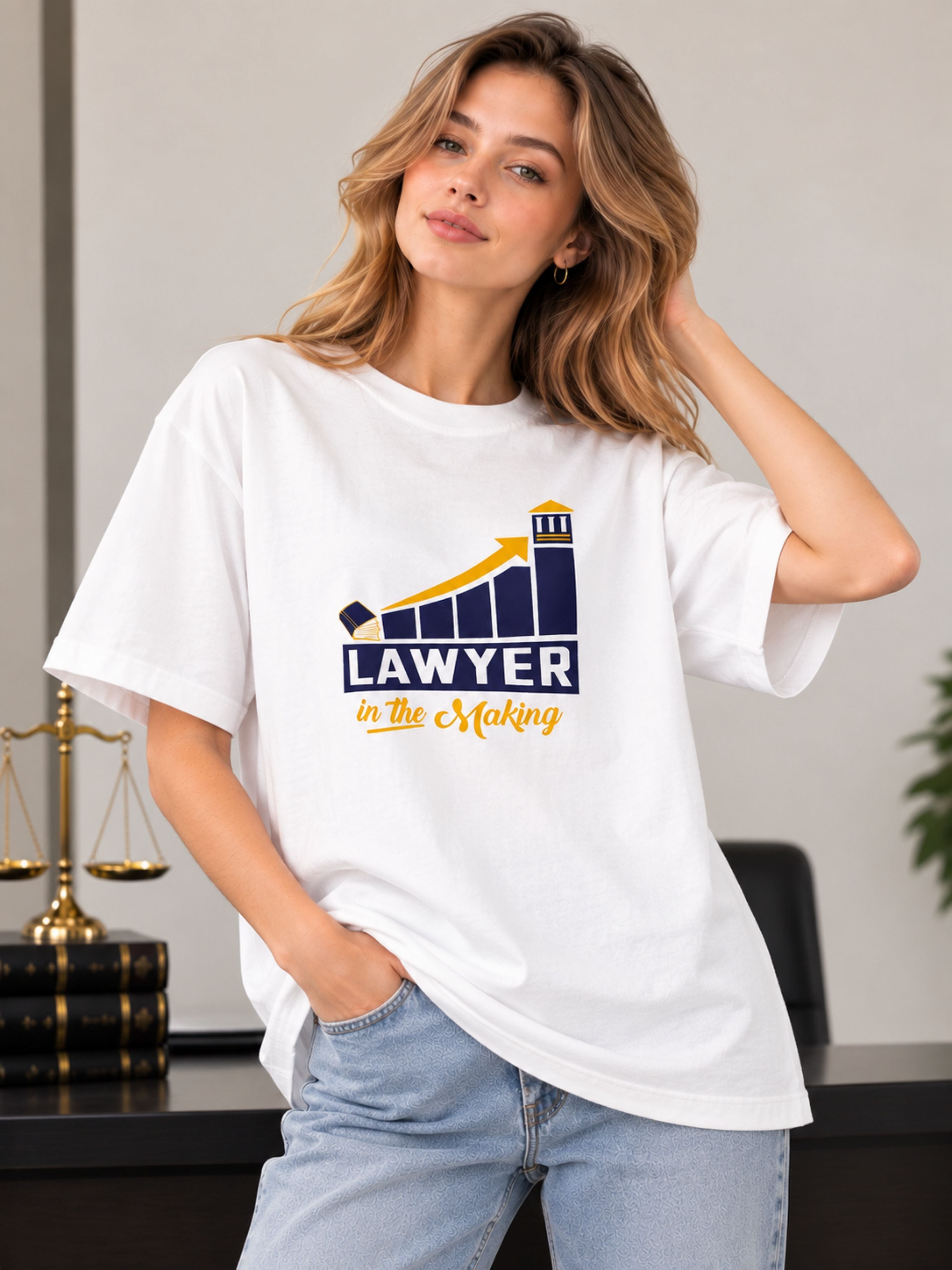 Lawyer | Lawyer In The Making | Oversized Printed T-Shirt For Women