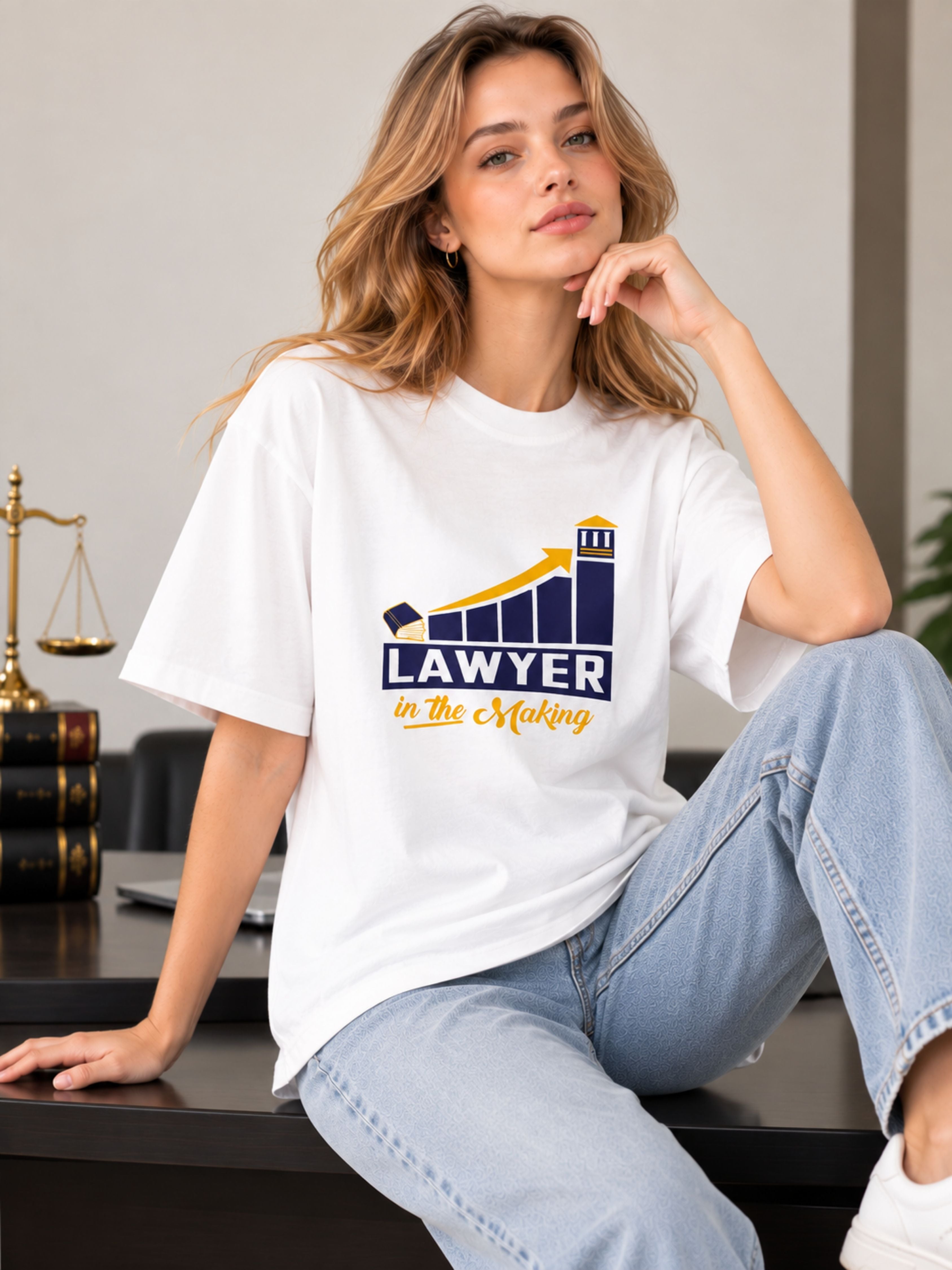 Lawyer | Lawyer In The Making | Oversized Printed T-Shirt For Women