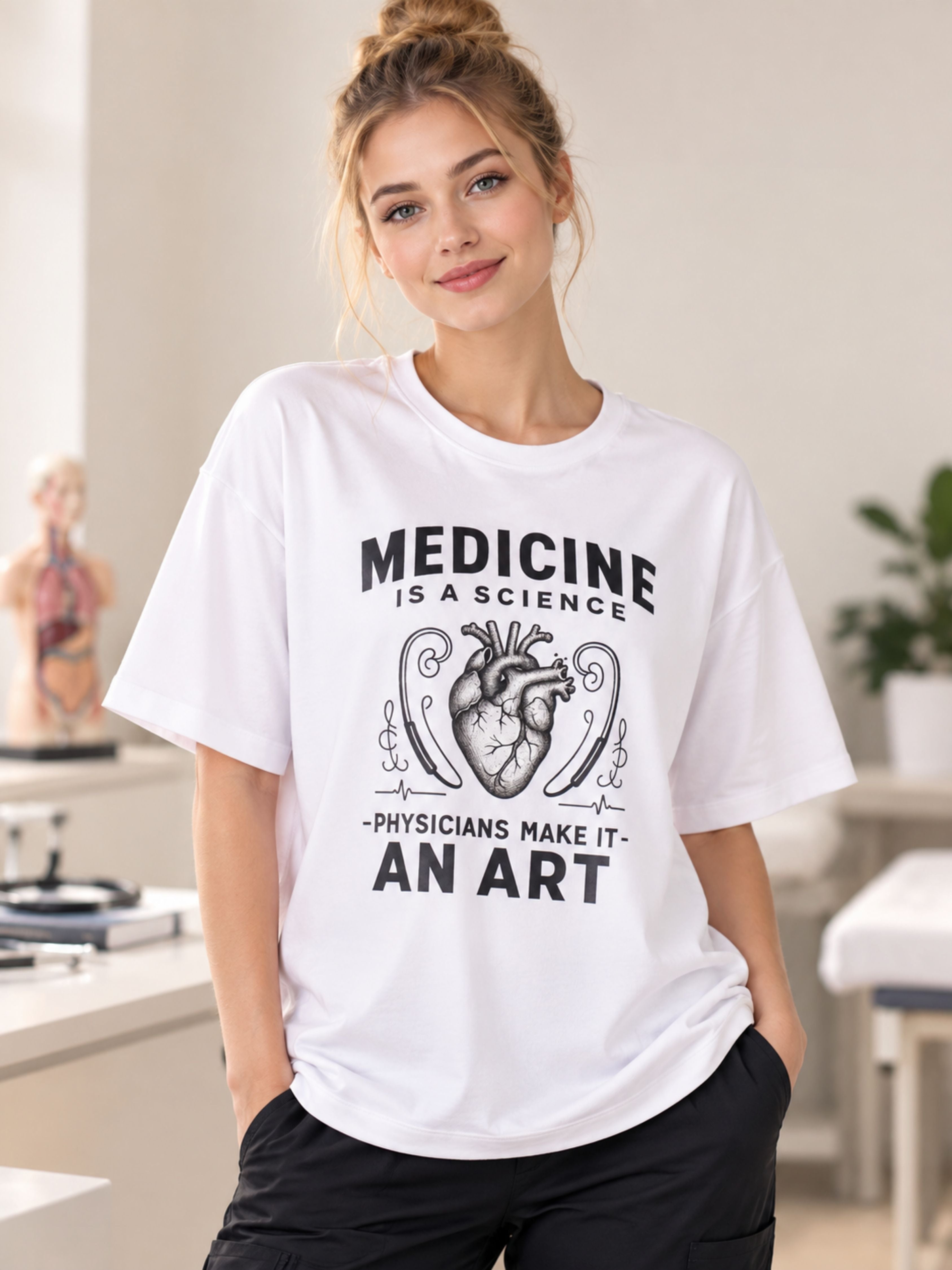 Physician | Medicine Is A Science. Physicians Make It An Art | Oversized Tshirt For Women