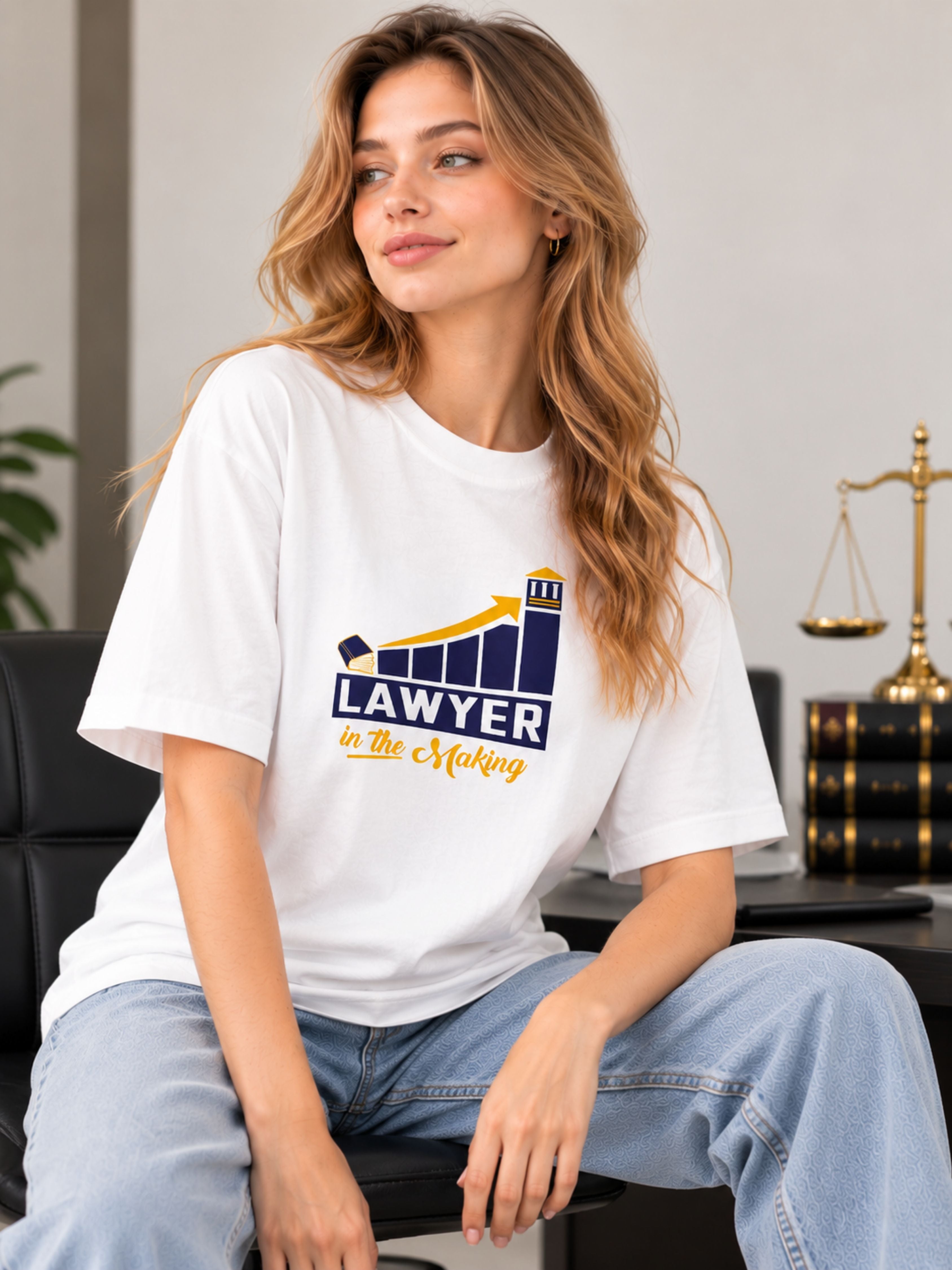 Lawyer | Lawyer In The Making | Oversized Printed T-Shirt For Women
