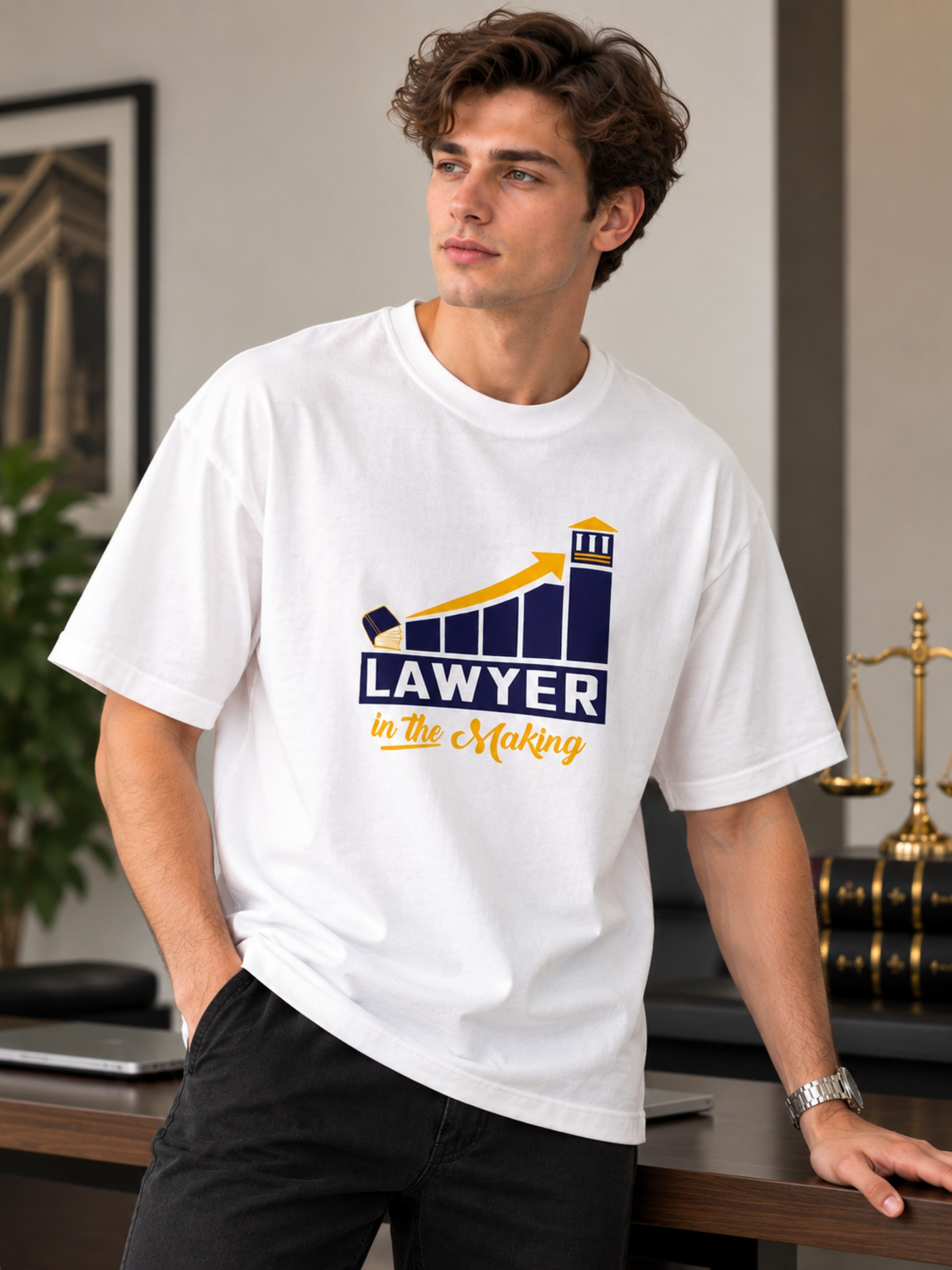 Lawyer | Lawyer In The Making | Oversized Quirky T-Shirt For Men