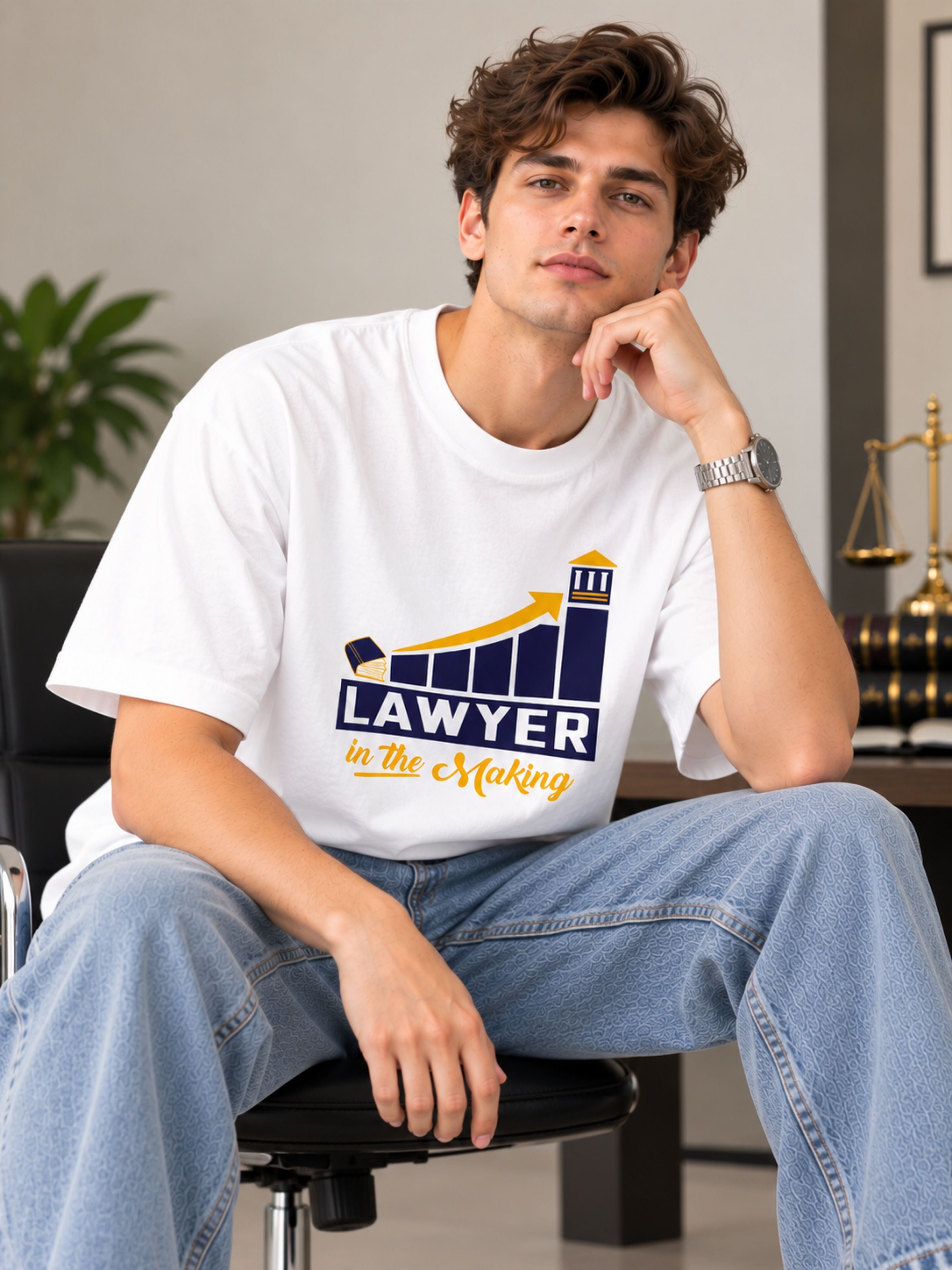 Lawyer | Lawyer In The Making | Oversized Quirky T-Shirt For Men