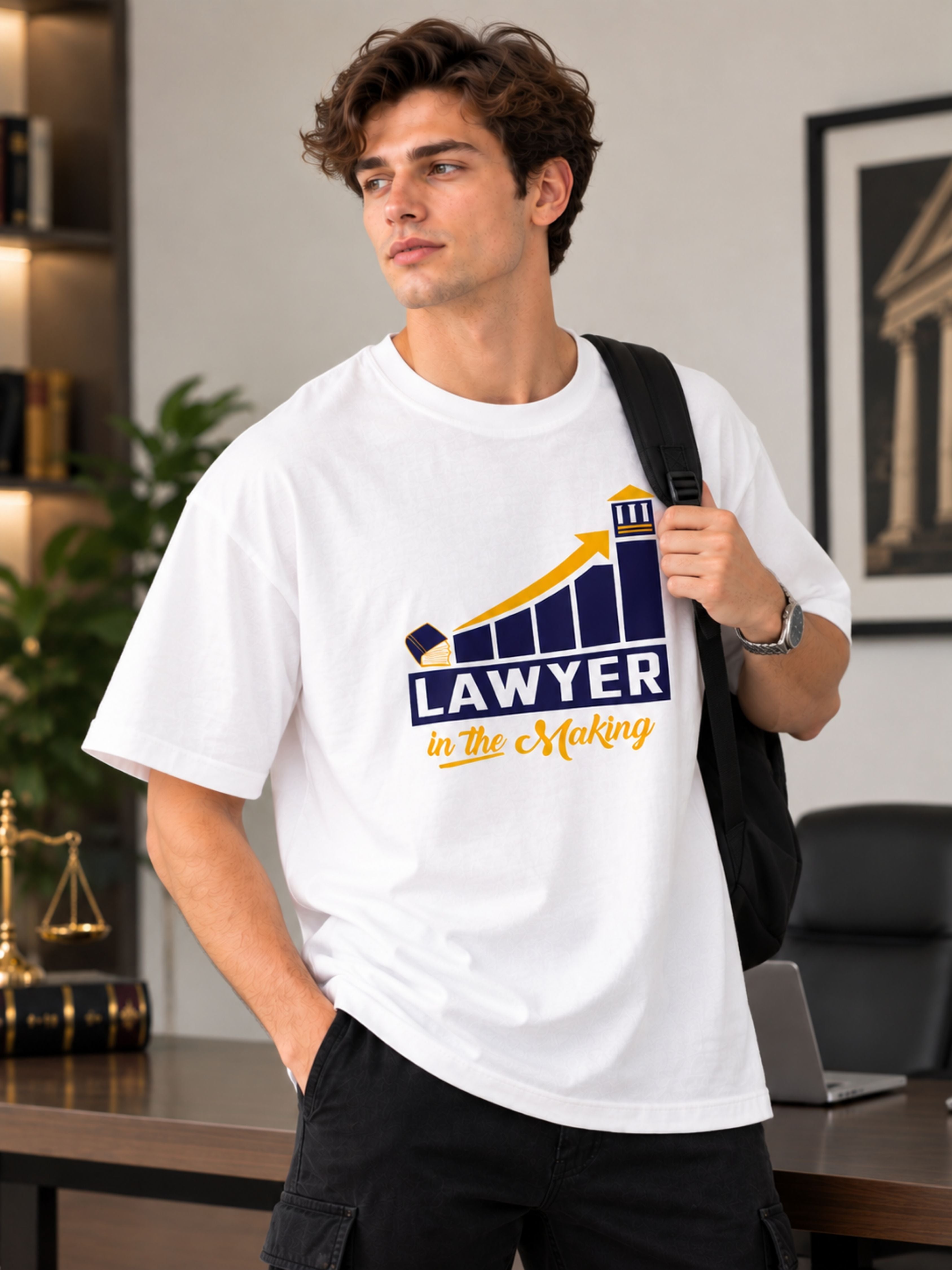 Lawyer | Lawyer In The Making | Oversized Quirky T-Shirt For Men