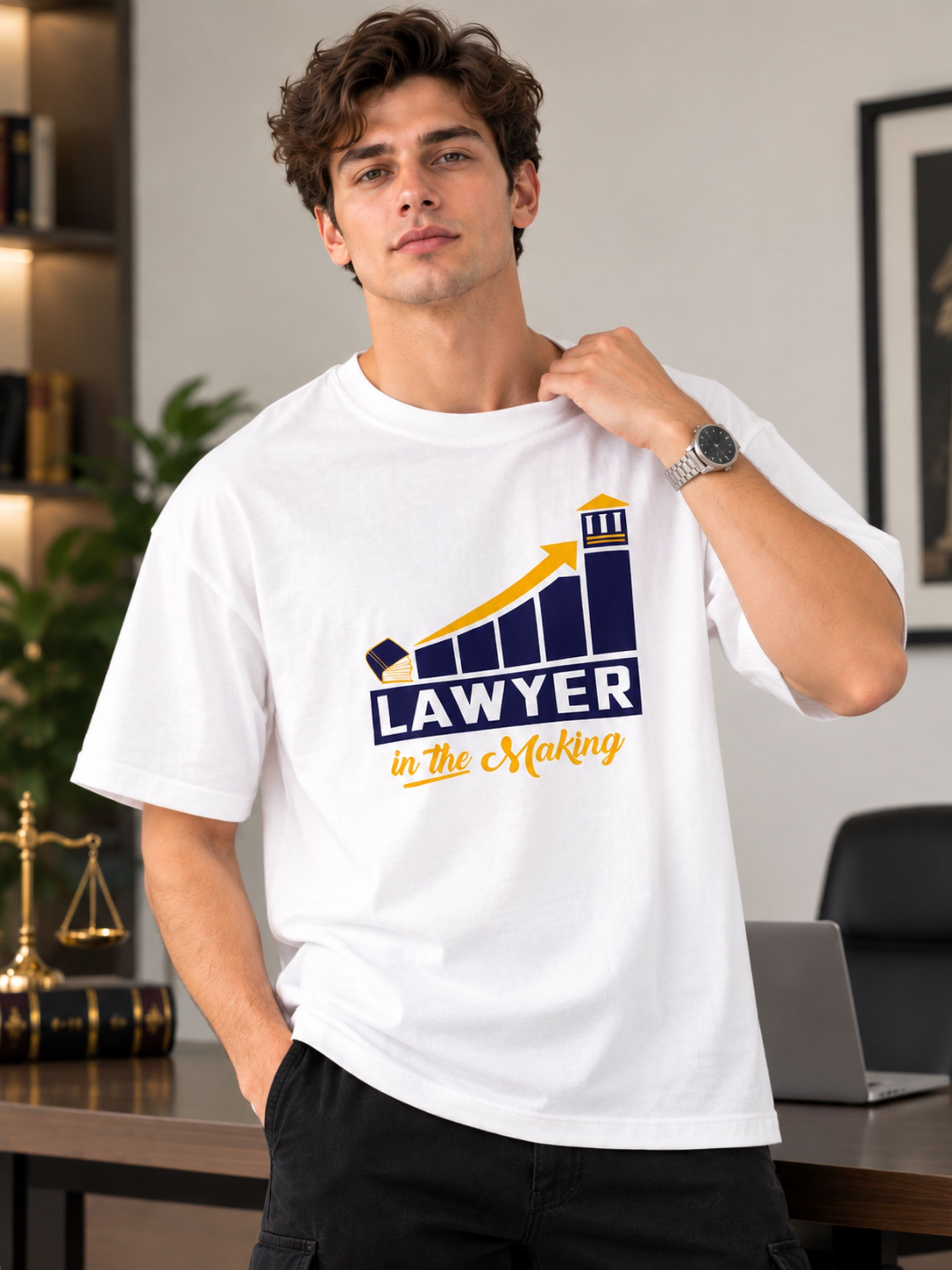 Lawyer | Lawyer In The Making | Oversized Quirky T-Shirt For Men