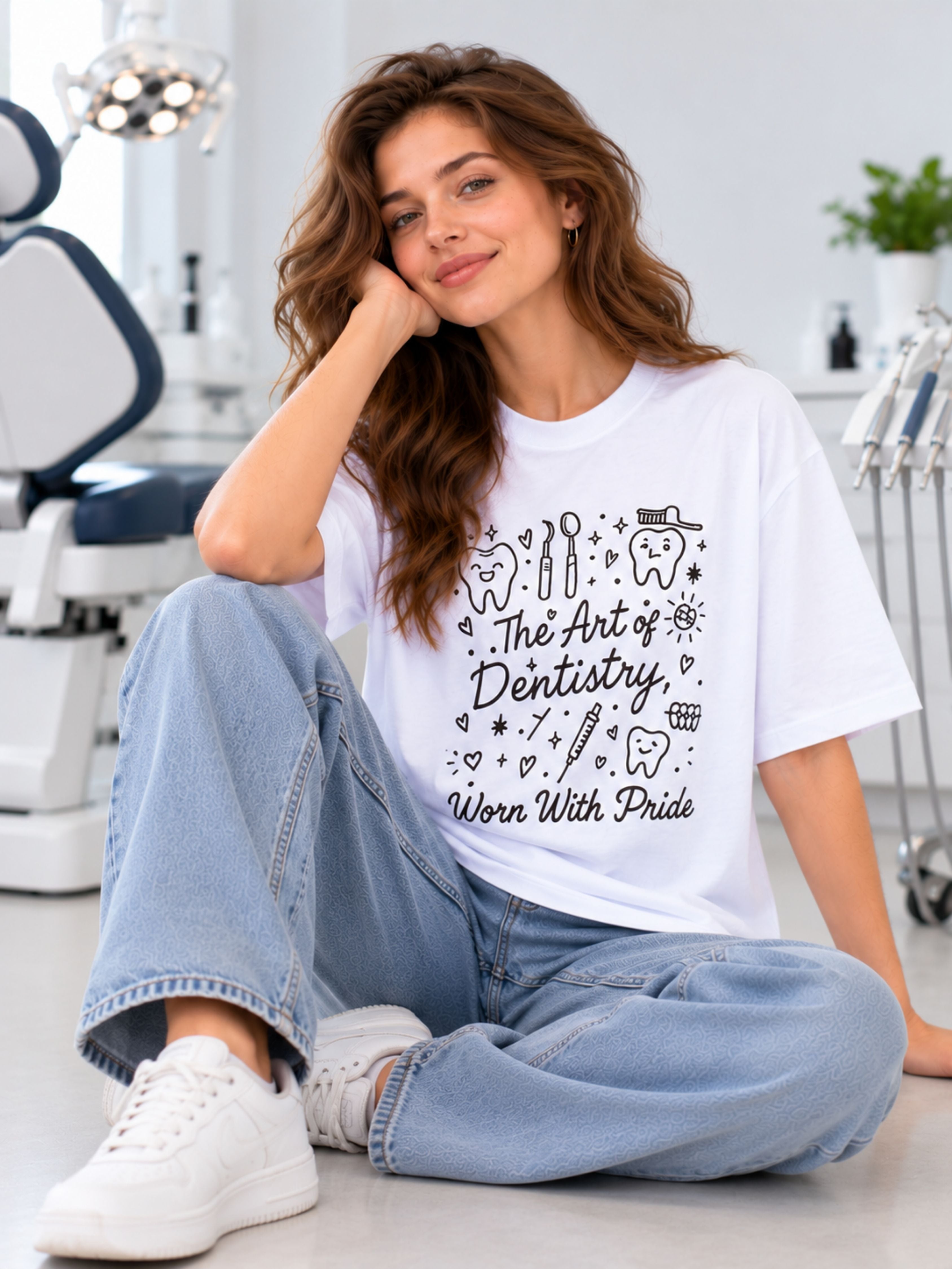 Dentist | The Art Of Dentistry, Worn With Pride | Oversized Tshirt For Women