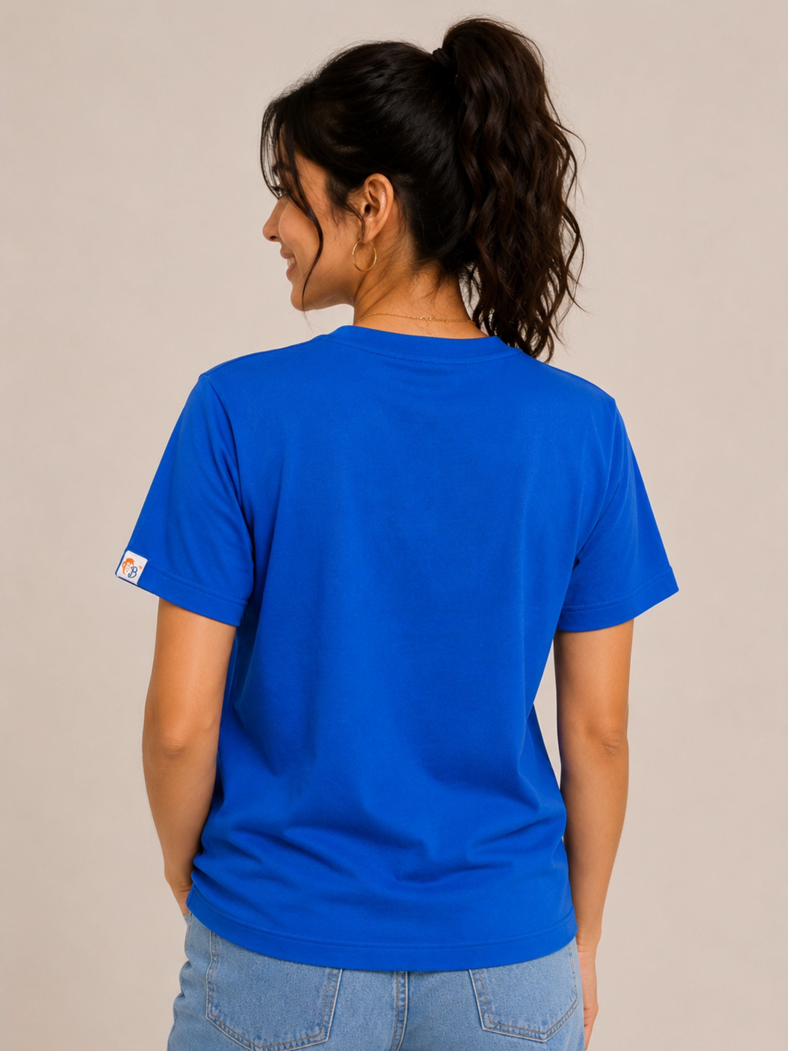 Royal Blue Cotton T-Shirt for Women | ERROR 404: Chill Not Found Please Try Again Later | Regular Fit