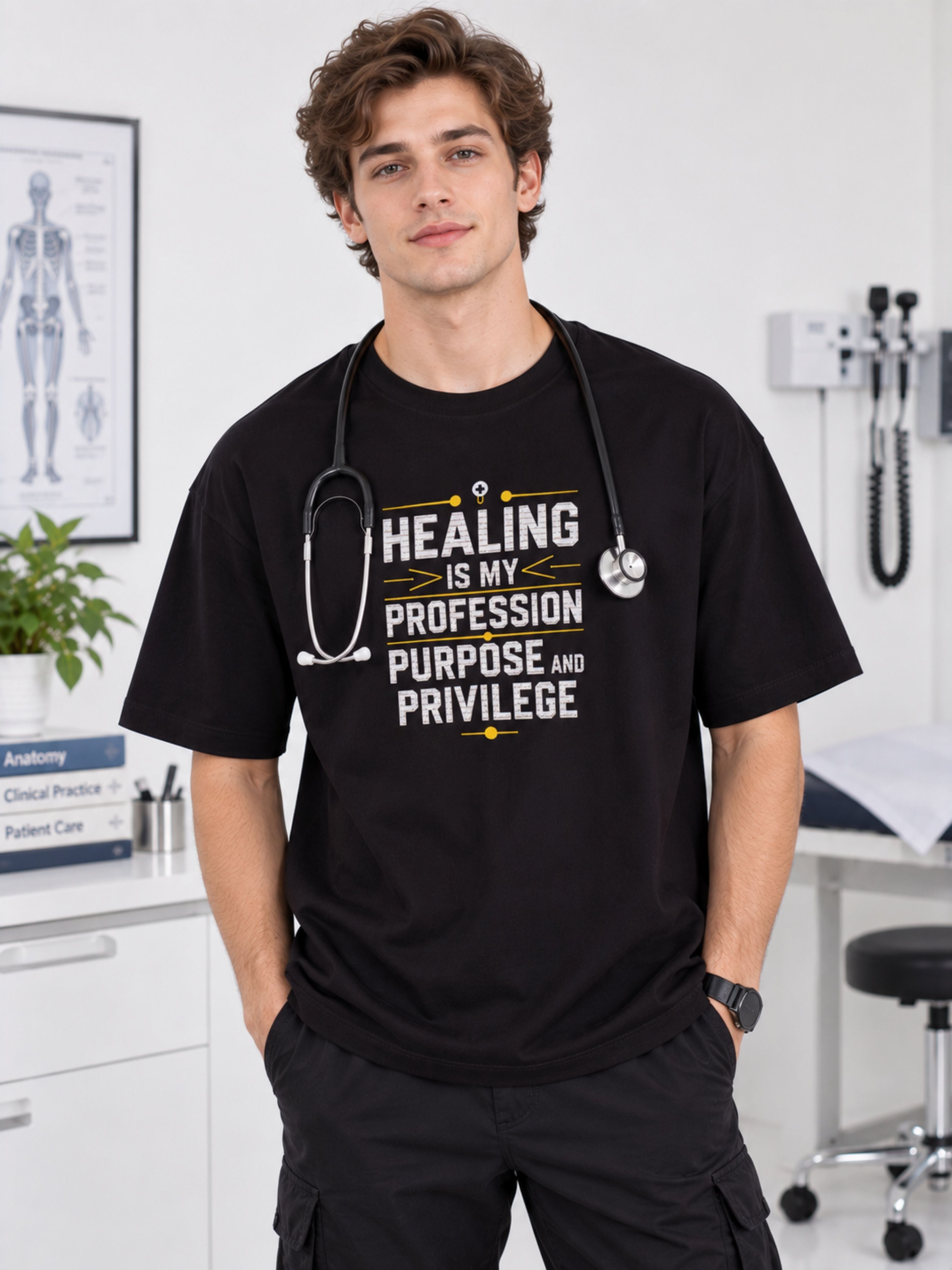 Doctor | Healing Is My Profession, Purpose & Priviledge | Oversized Tshirt For Men