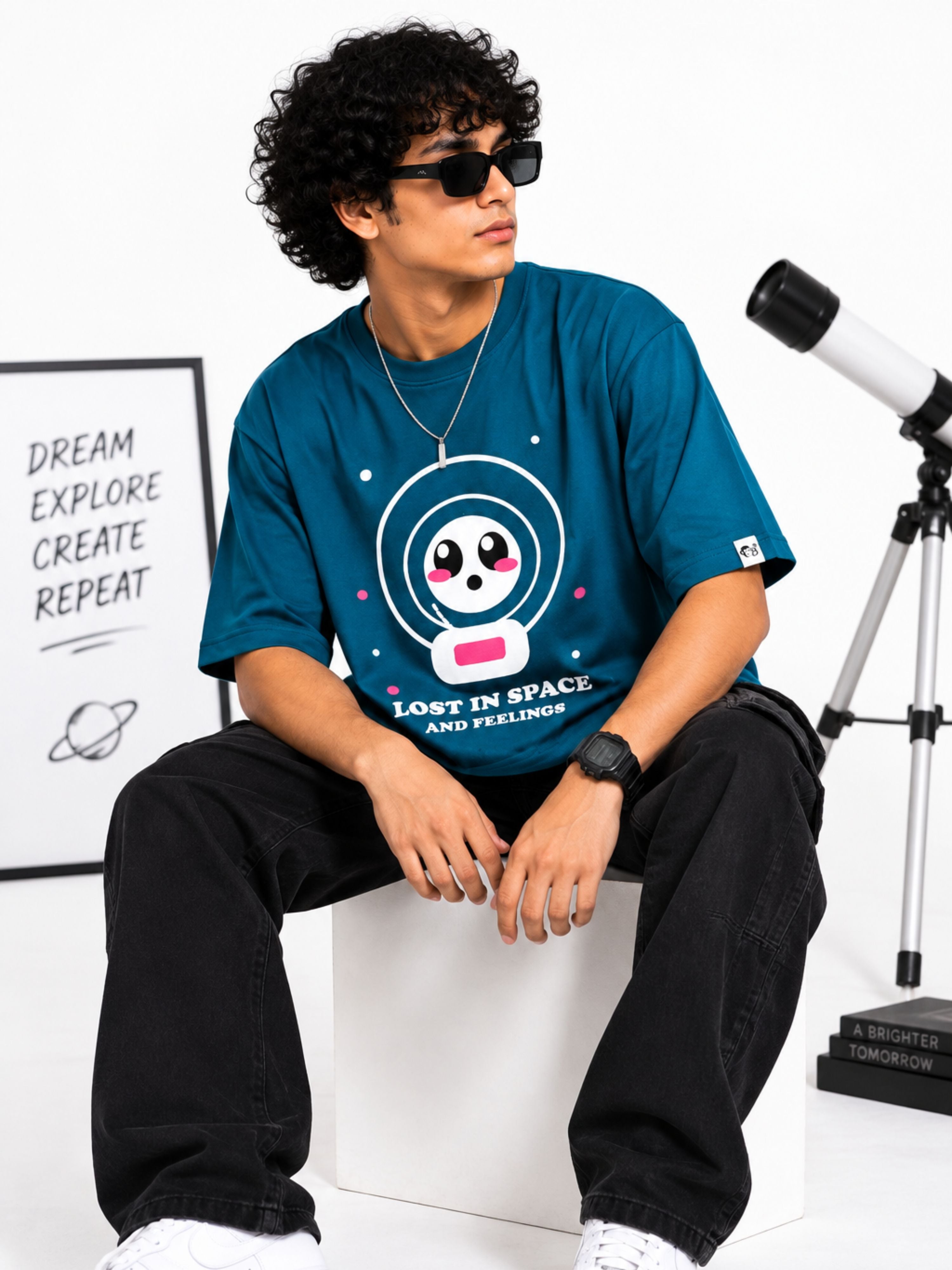 Dreamers | Lost in Space and feelings Oversized T-Shirt for Men