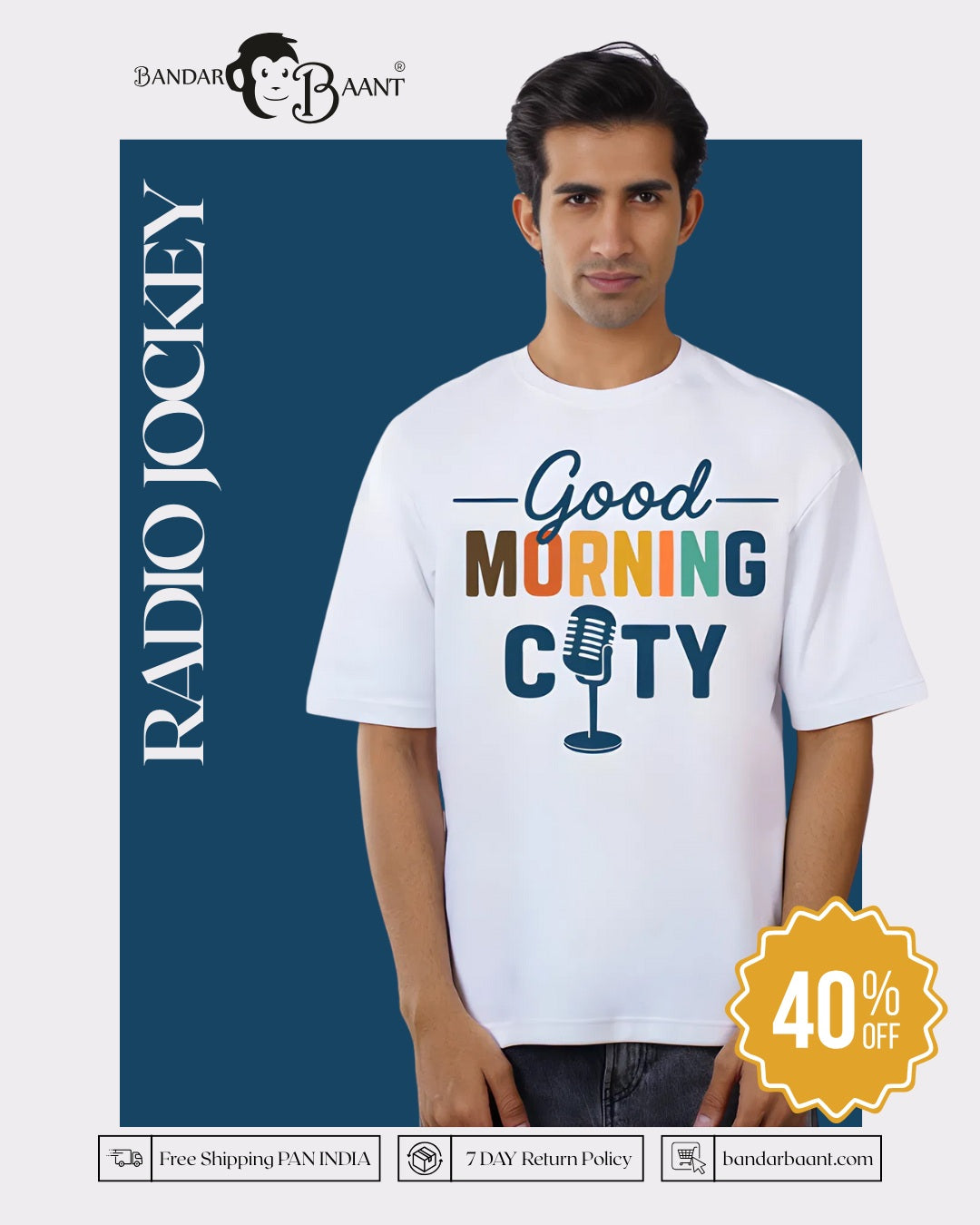 Radio Jockey | Good Morning, City! | Oversized fit Tshirt