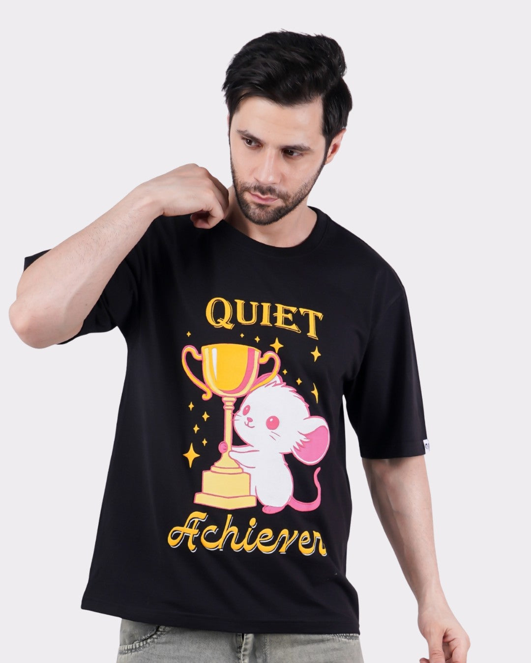 Quiet Achiever | Mouse Animal Archetype Oversized T-Shirt