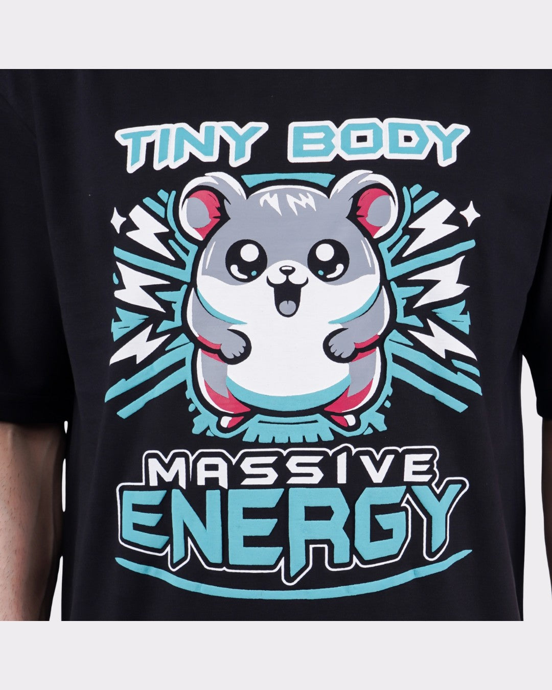 Tiny Body Massive Energy | Hamster Animal Archetype Oversized T-Shirt