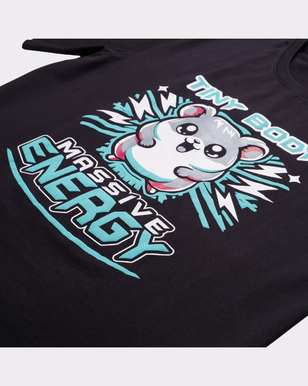 Tiny Body Massive Energy | Hamster Animal Archetype Oversized T-Shirt