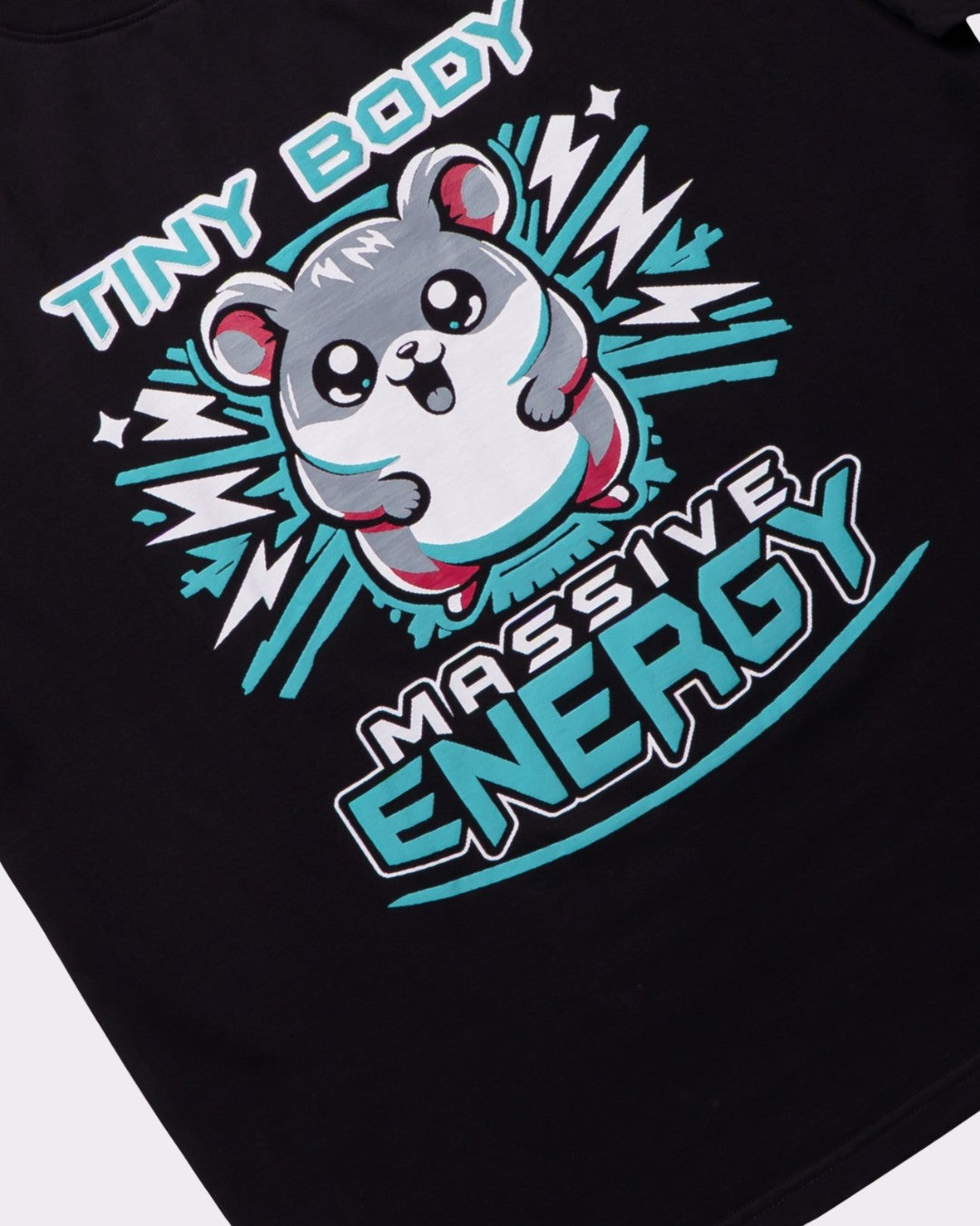 Tiny Body Massive Energy | Hamster Animal Archetype Oversized T-Shirt