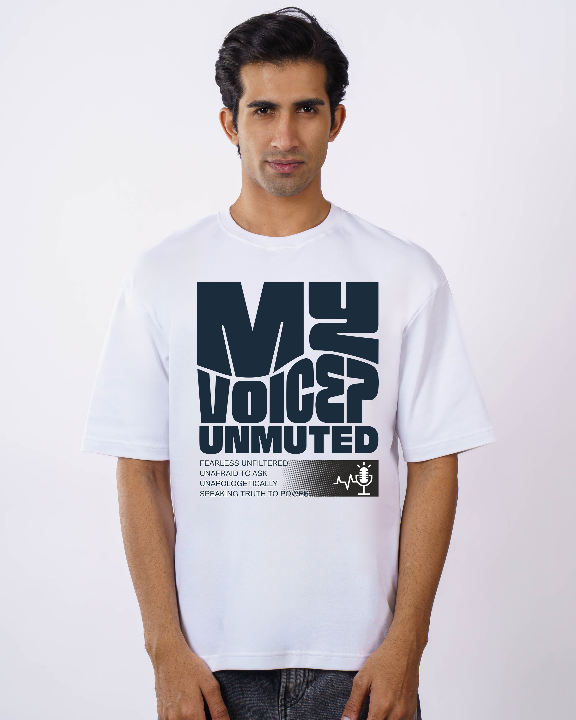 Journalists | My voice? Unmuted | Oversized fit Tshirt