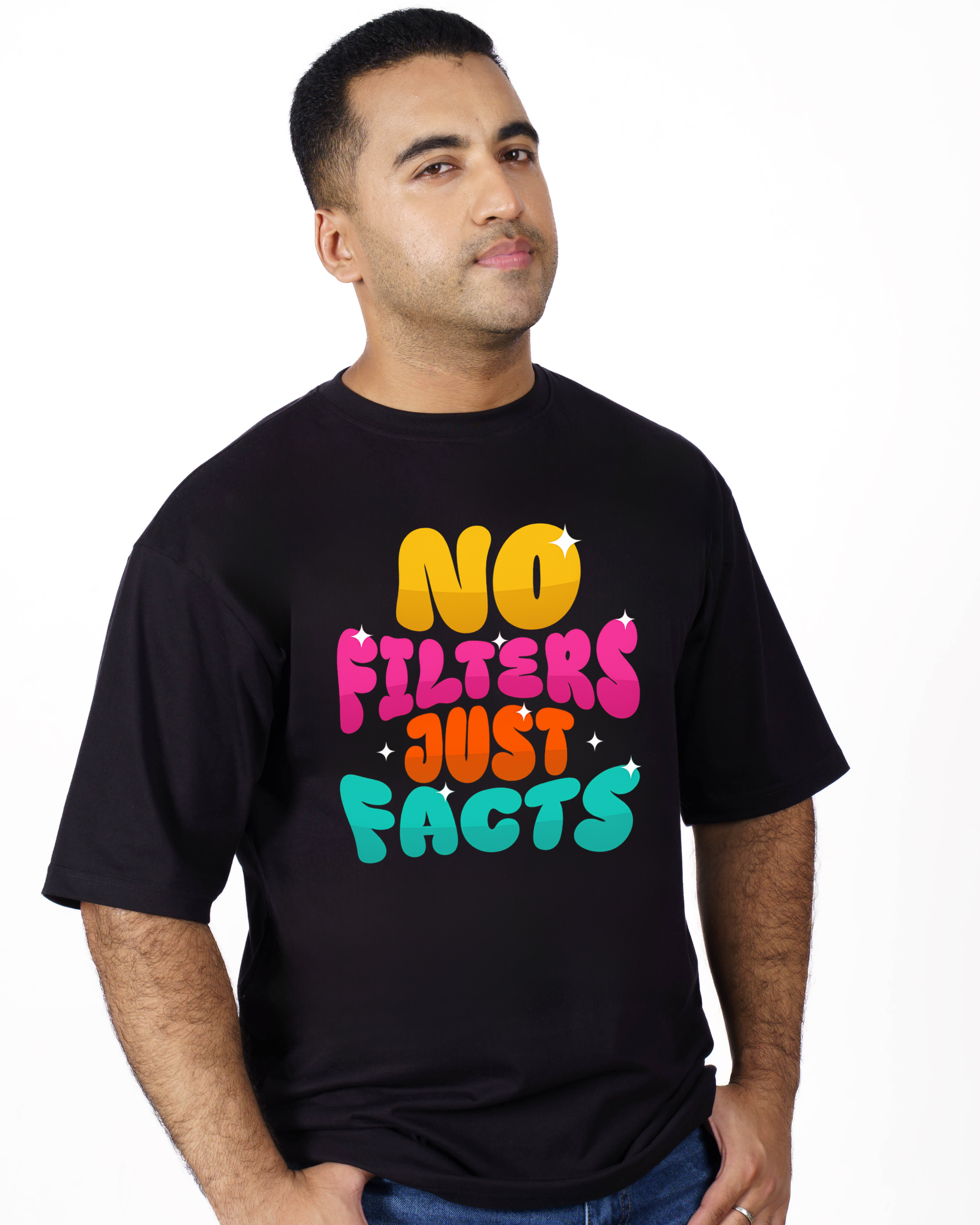 Journalists | No filters. Just facts | Oversized fit Tshirt