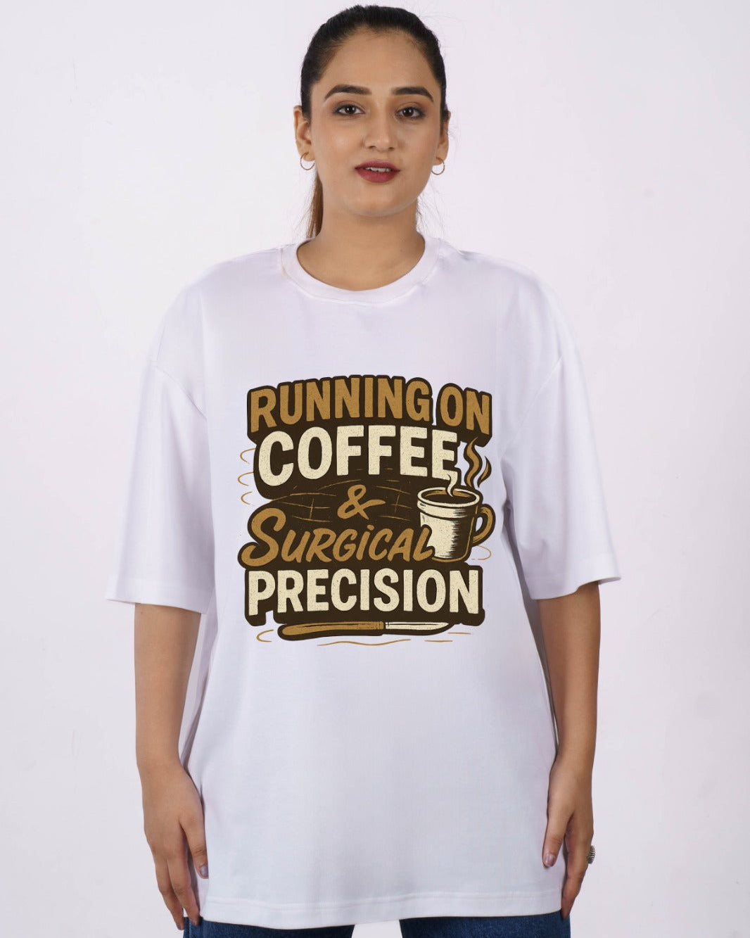 Surgeon | Running on Coffee & Surgical Precision | Oversized fit Tshirt