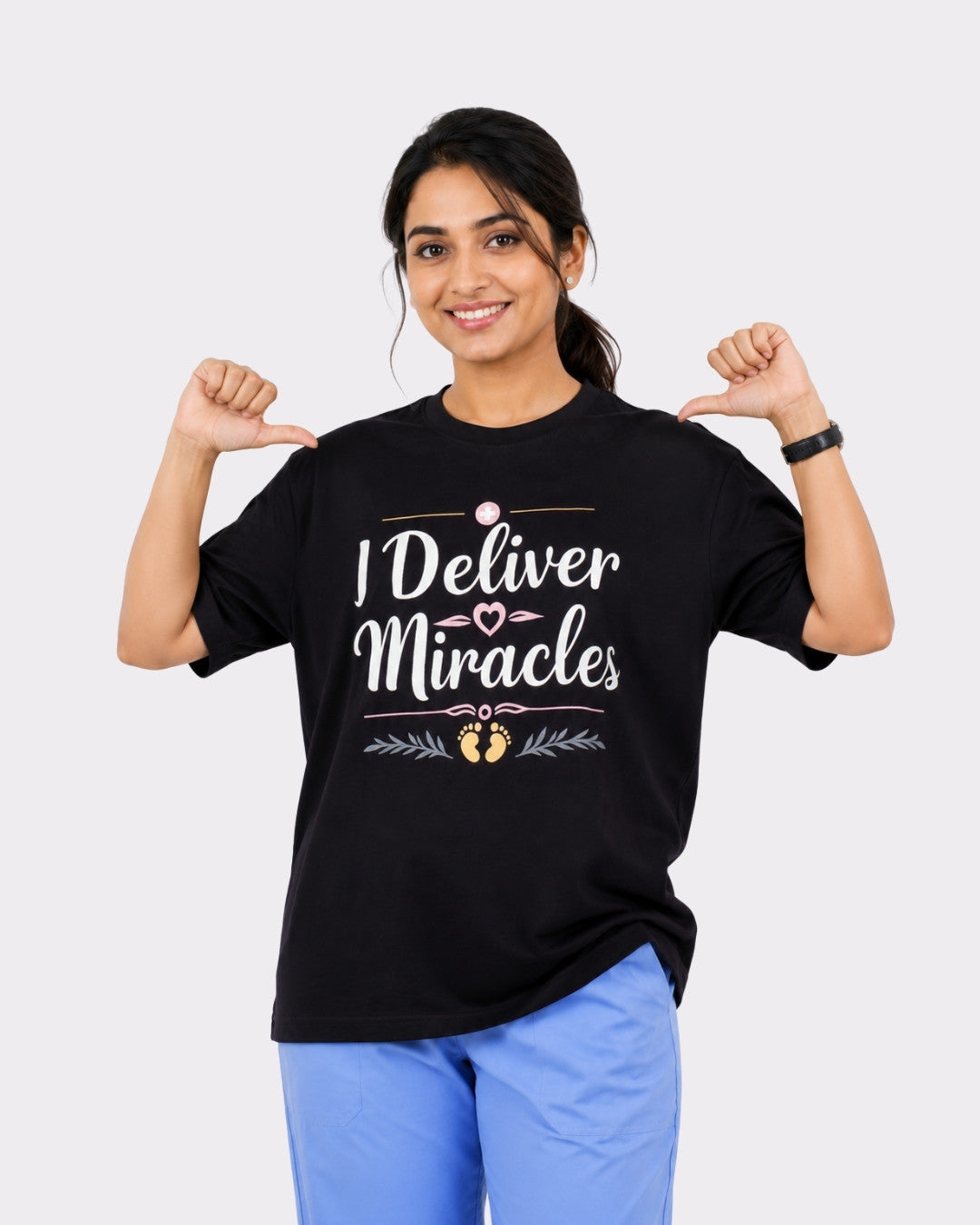 Gynaecologist | I Deliver Miracles | Oversized Trendy T-shirt For Women