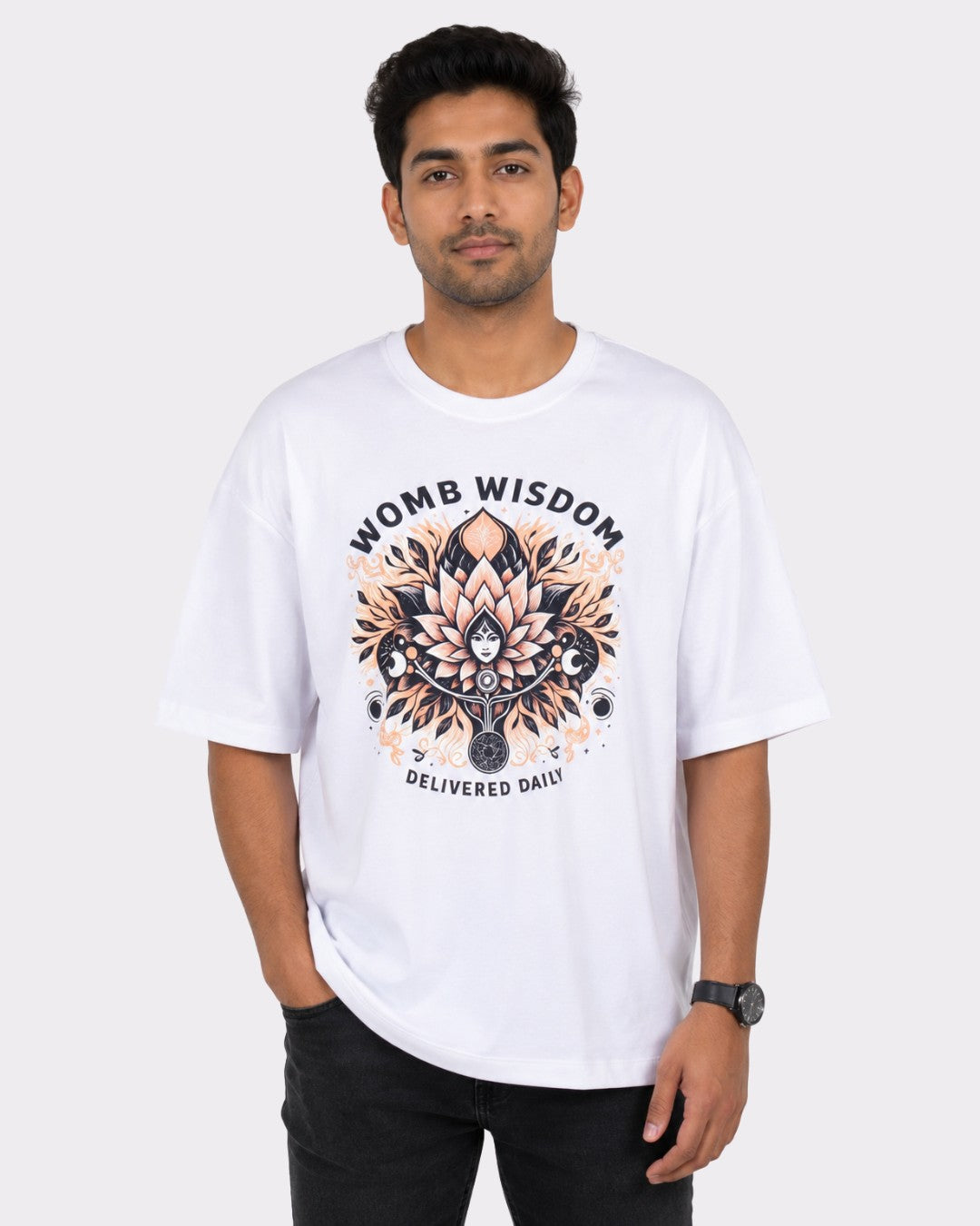 Gynaecologist | Womb Wisdom, Delivered Daily | Oversized Quote Tshirt For Men