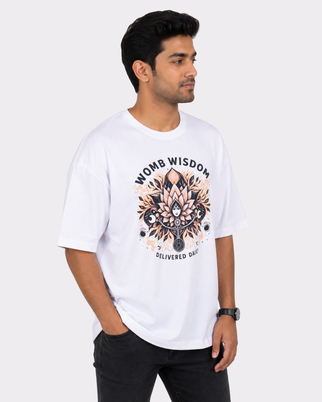 Gynaecologist | Womb Wisdom, Delivered Daily | Oversized Quote Tshirt For Men