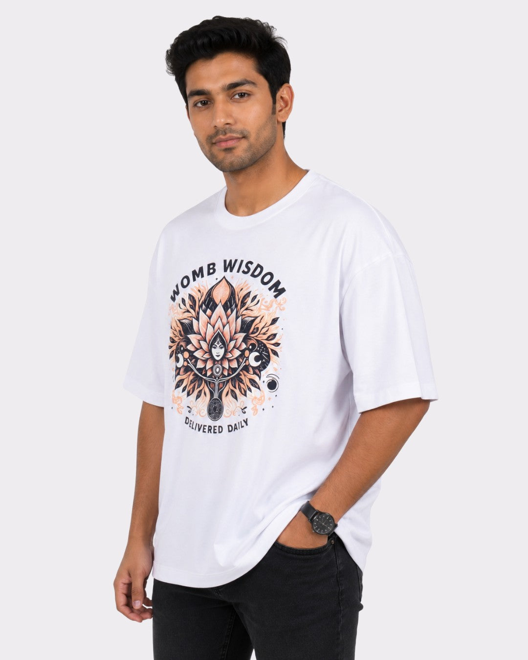 Gynaecologist | Womb Wisdom, Delivered Daily | Oversized Quote Tshirt For Men