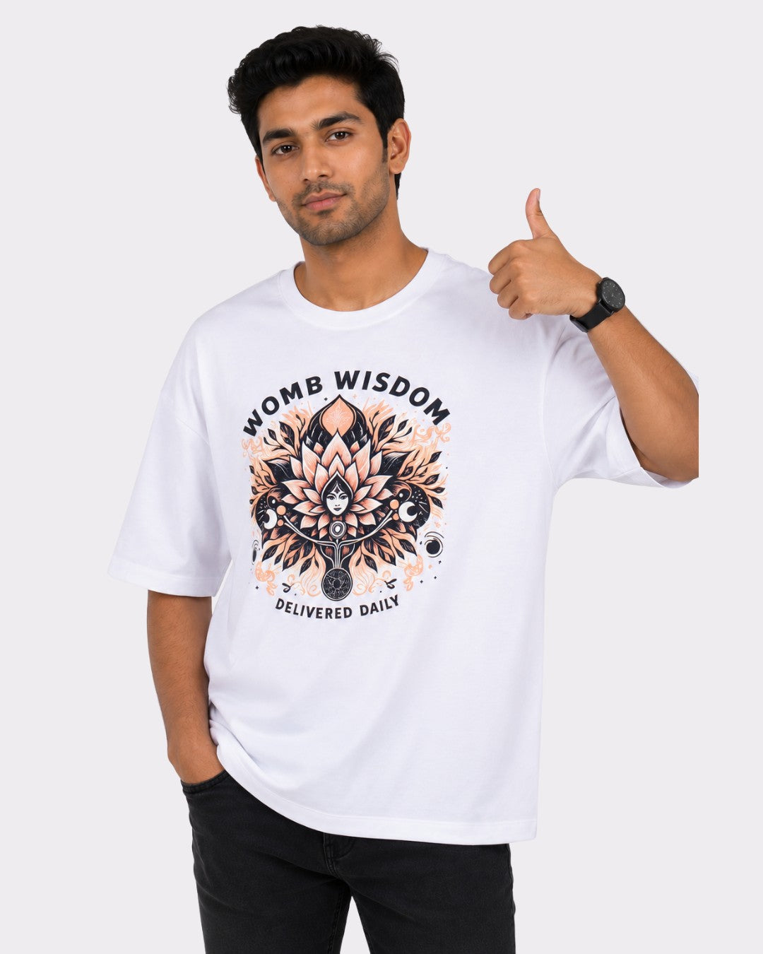 Gynaecologist | Womb Wisdom, Delivered Daily | Oversized Quote Tshirt For Men