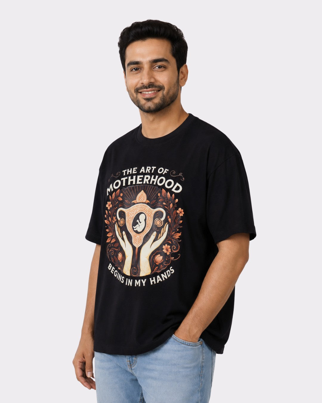 Gynaecologist | The Art Of Motherhood Begins In My Hands | Oversized Tshirt For Men