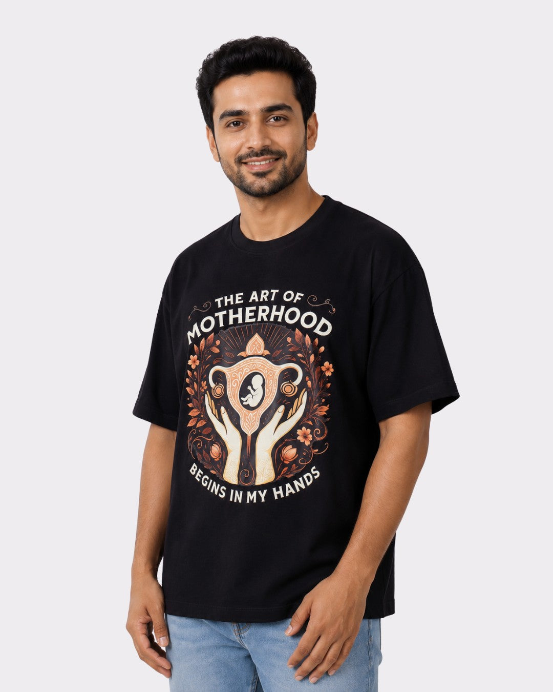 Gynaecologist | The Art Of Motherhood Begins In My Hands | Oversized Tshirt For Men