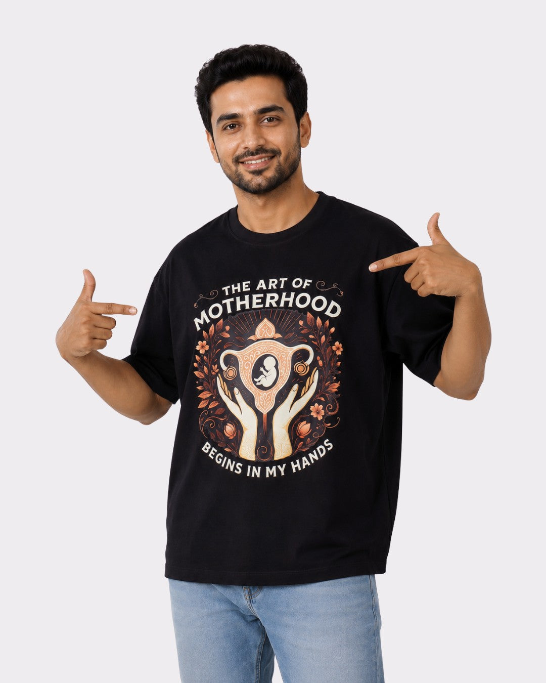Gynaecologist | The Art Of Motherhood Begins In My Hands | Oversized Tshirt For Men