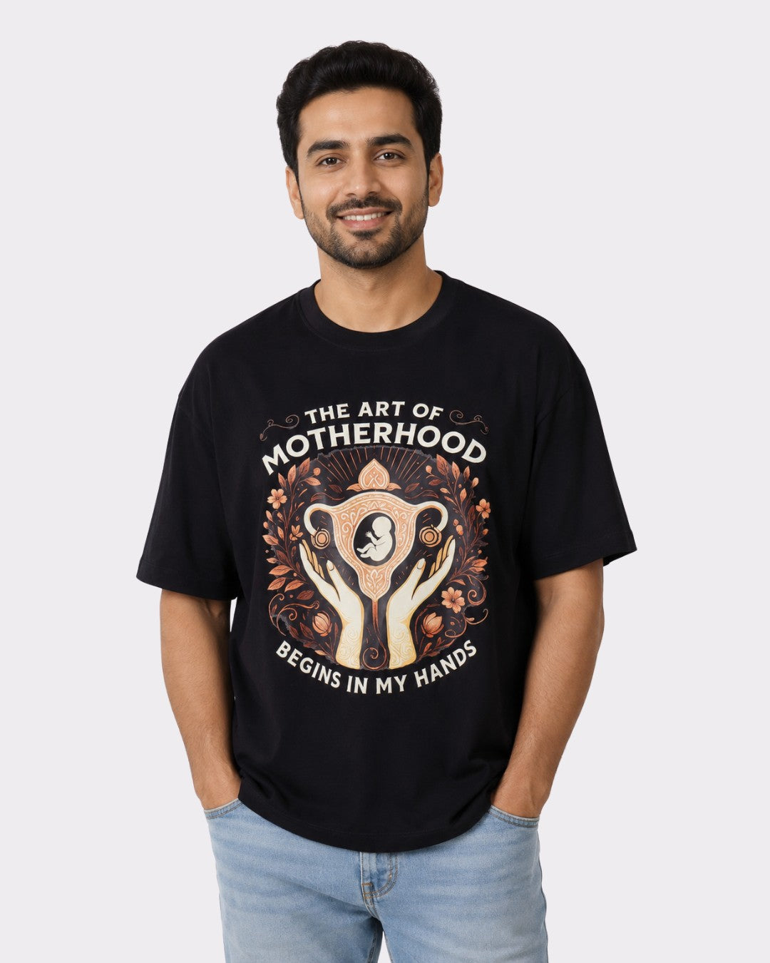 Gynaecologist | The Art Of Motherhood Begins In My Hands | Oversized Tshirt For Men