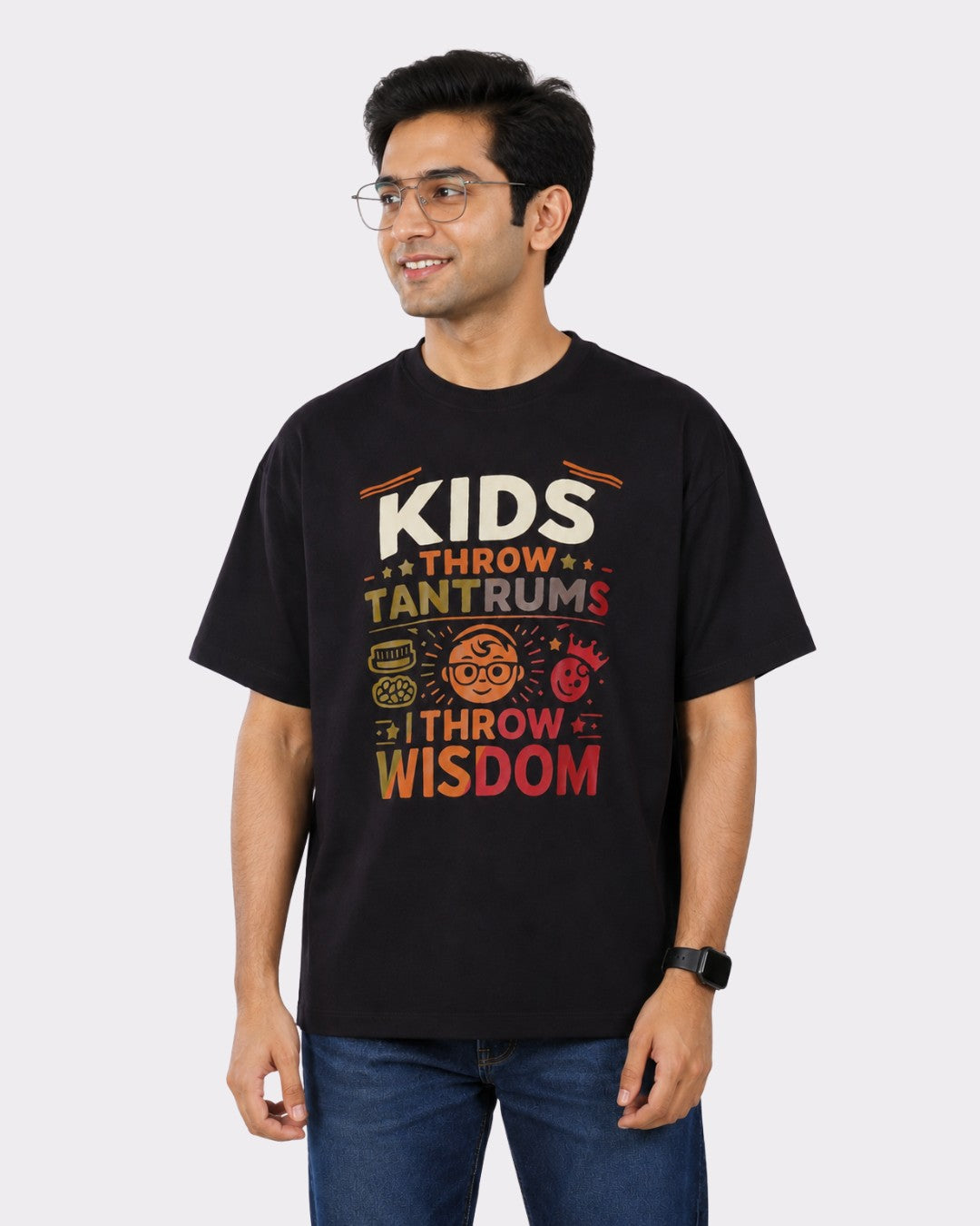 Paediatrician | Kids Throw Tantrums. I Throw Wisdom. | Oversized fit Tshirt