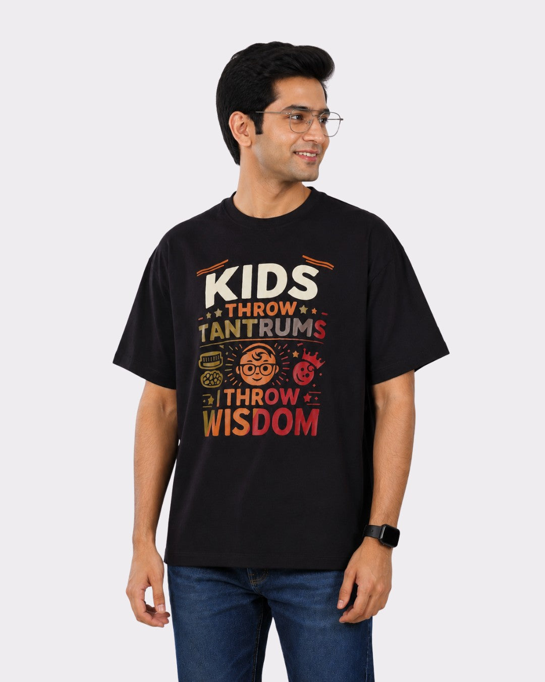 Paediatrician | Kids Throw Tantrums. I Throw Wisdom. | Oversized fit Tshirt