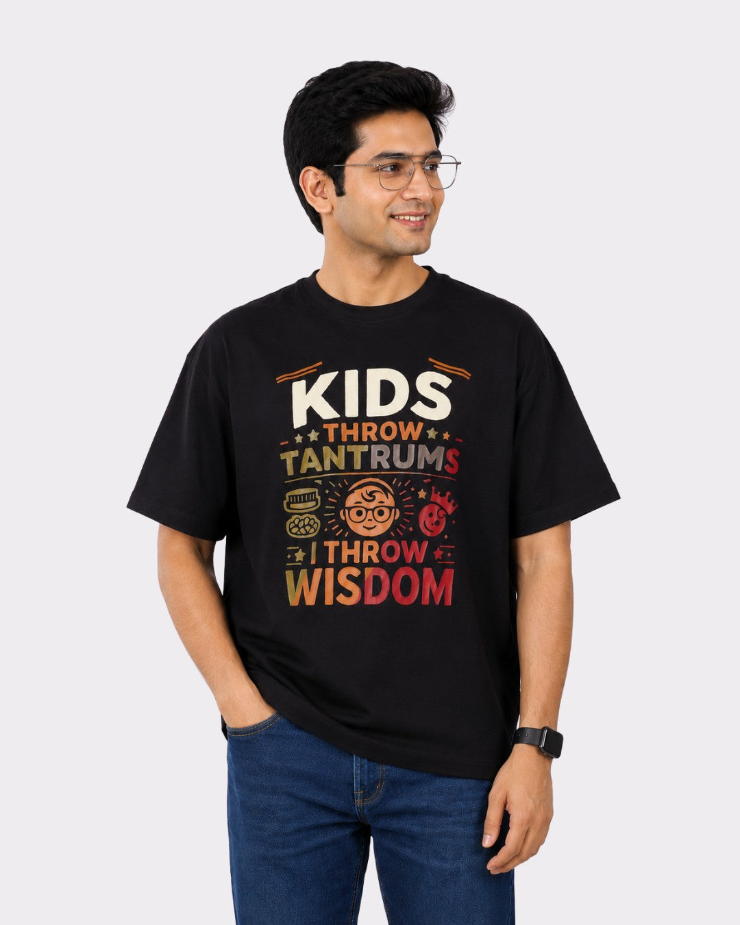 Paediatrician | Kids Throw Tantrums. I Throw Wisdom. | Oversized fit Tshirt