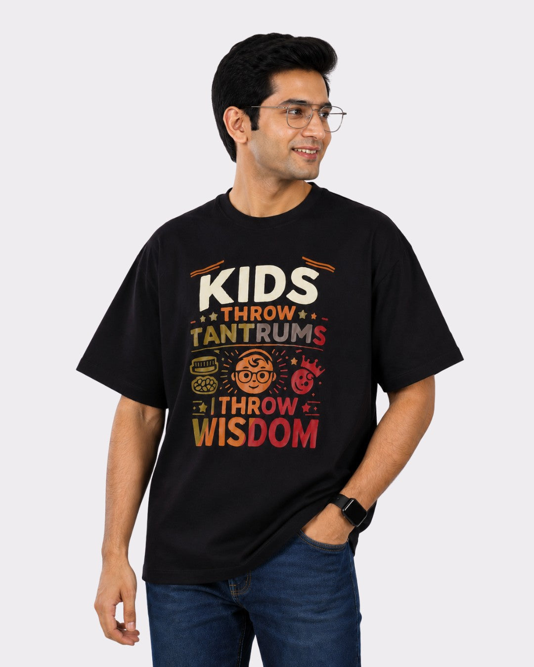 Paediatrician | Kids Throw Tantrums. I Throw Wisdom. | Oversized fit Tshirt