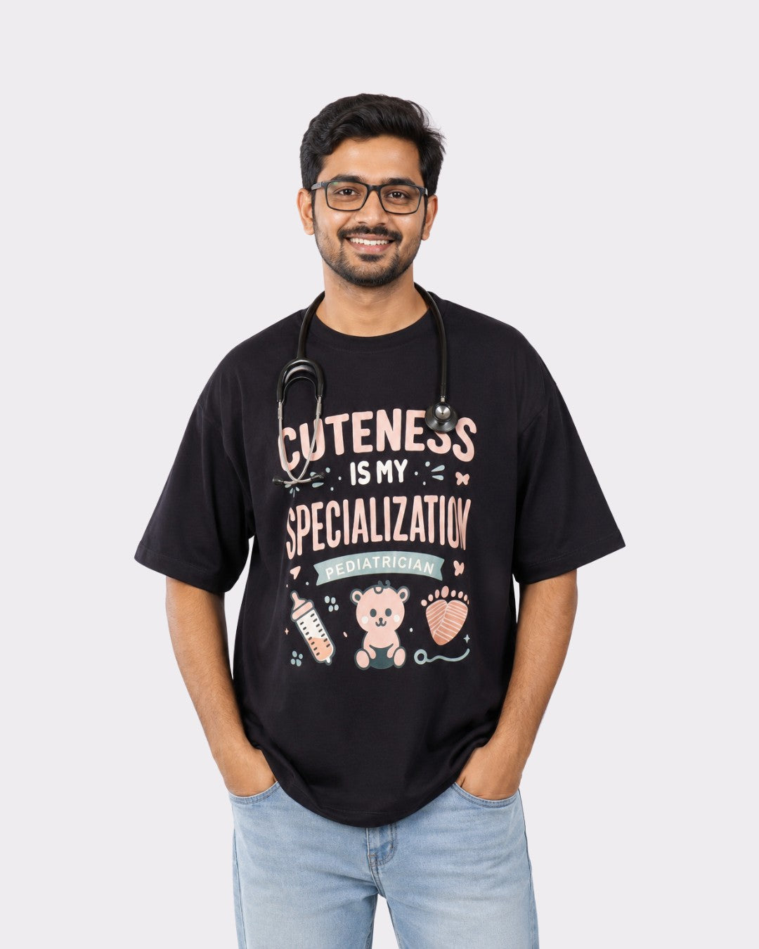 Paediatrician | Cuteness Is My Specialization | Oversized fit Tshirt
