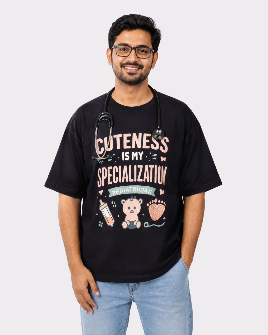 Paediatrician | Cuteness Is My Specialization | Oversized fit Tshirt