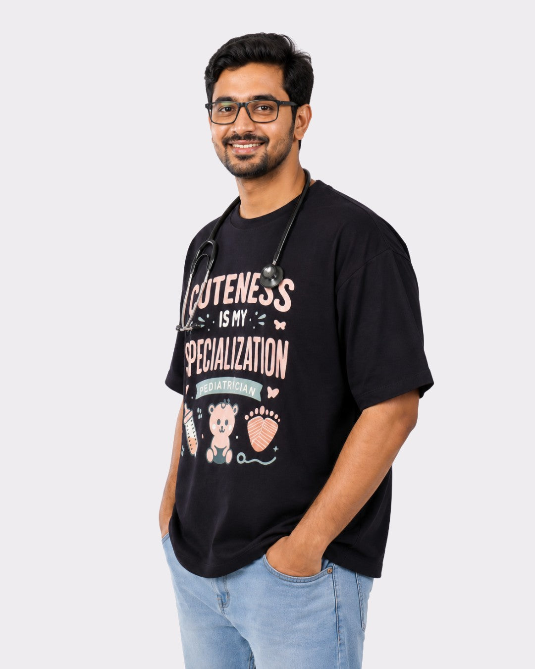 Paediatrician | Cuteness Is My Specialization | Oversized fit Tshirt