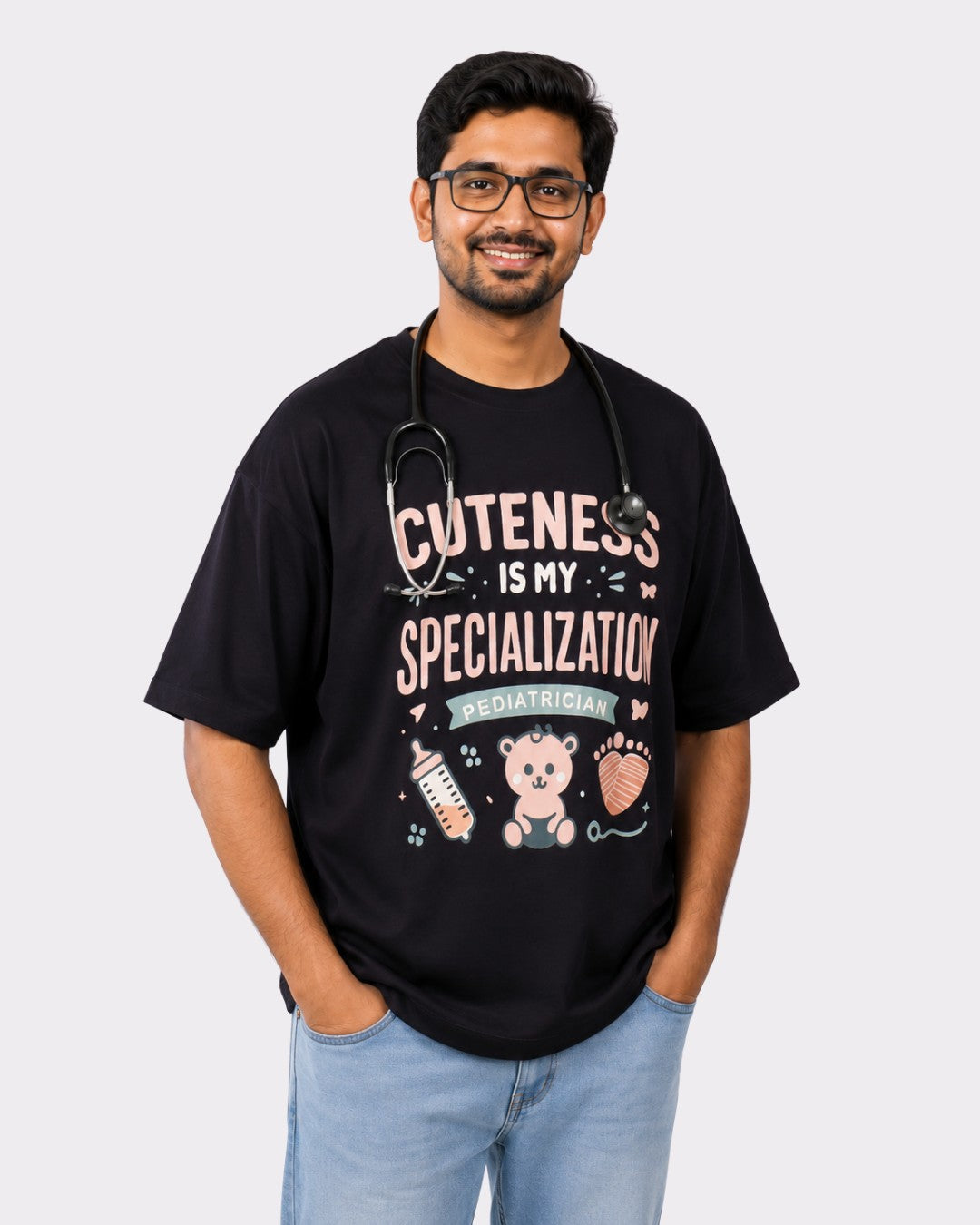 Paediatrician | Cuteness Is My Specialization | Oversized fit Tshirt