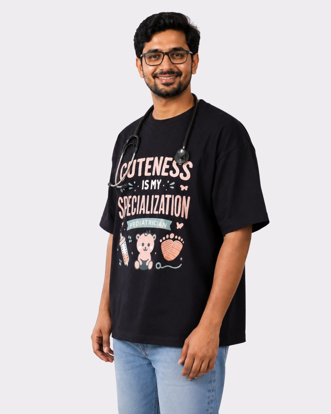 Paediatrician | Cuteness Is My Specialization | Oversized fit Tshirt