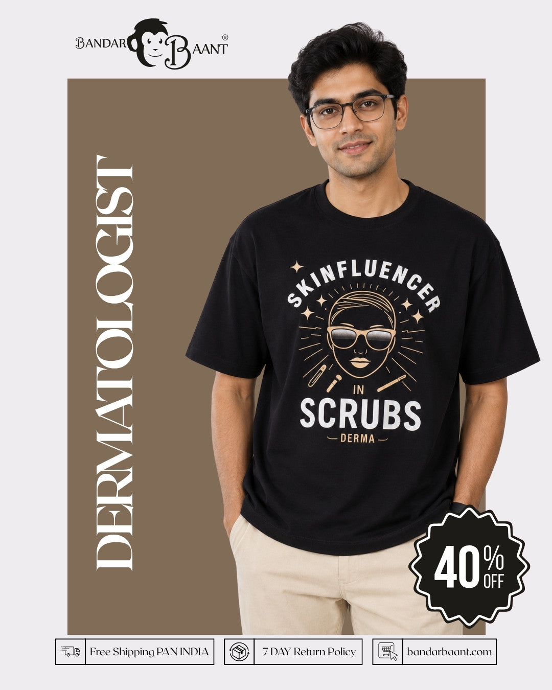 Dermatologist | Skinfluencer In Scrubs | Oversized Designer T-shirt For Men